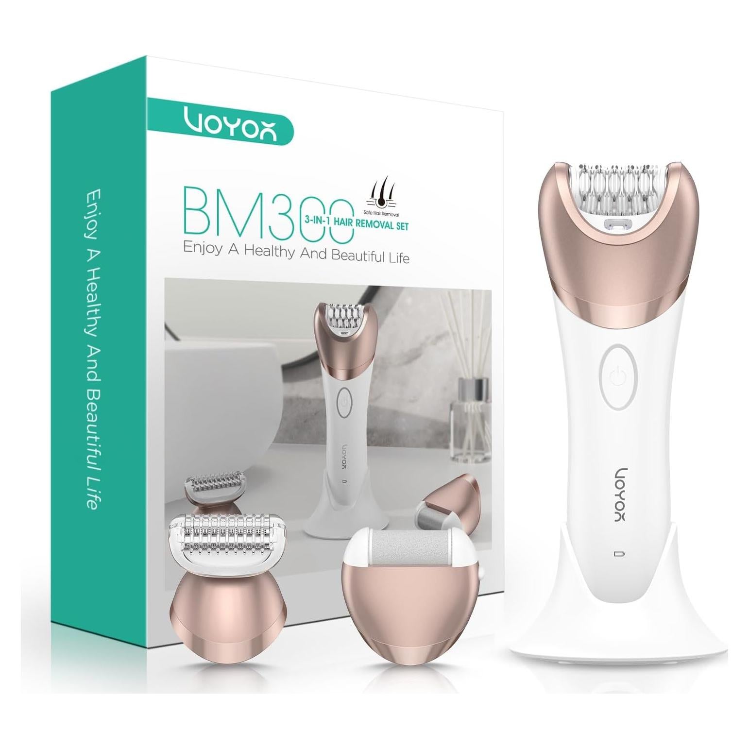 Epilador VOYOR BM300 3 en 1 Recargable Oro Champán