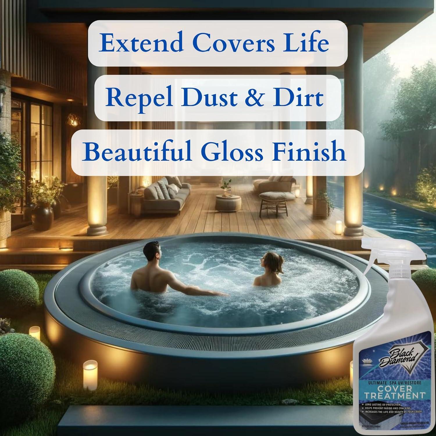 Limpiador y Protector UV para Cubiertas de Spa Black Diamond 1 Galón