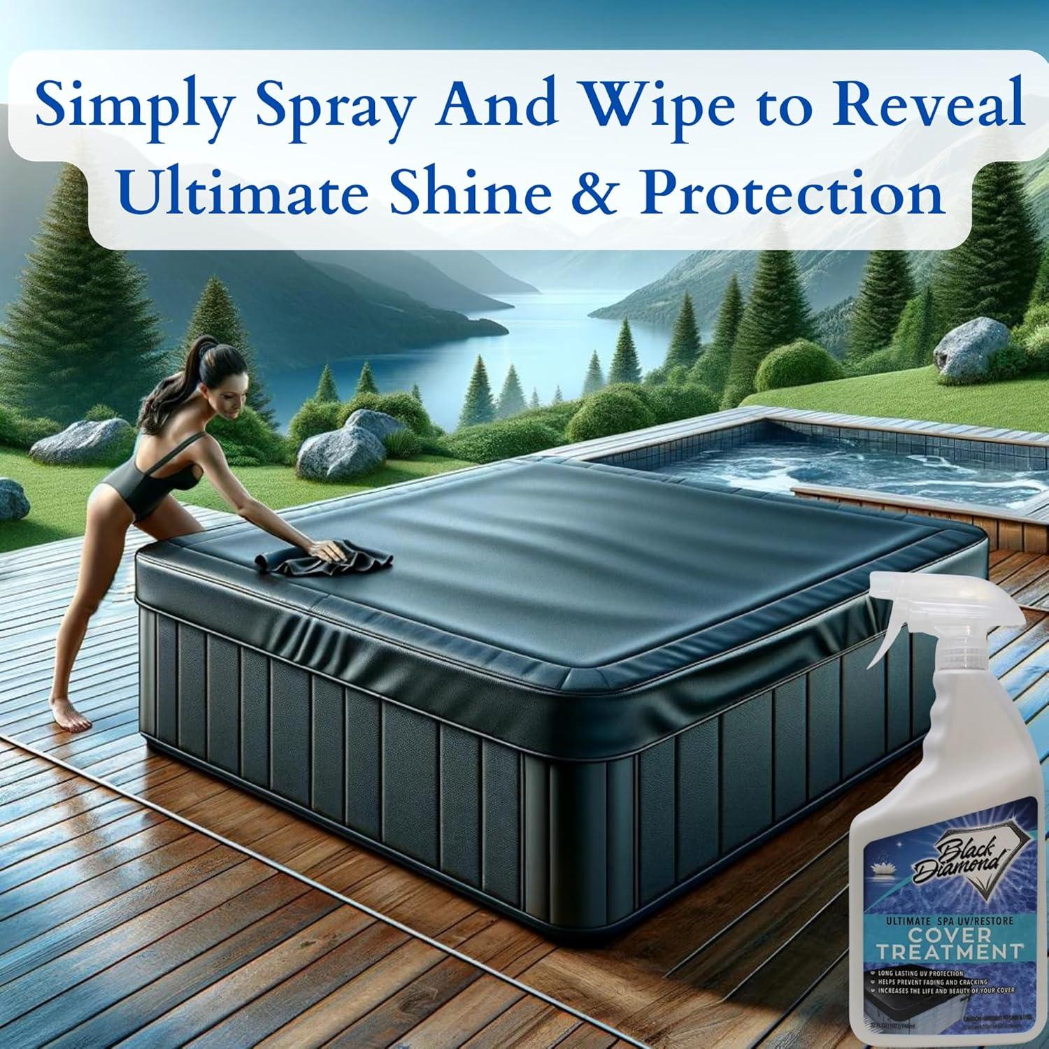 Limpiador y Protector UV para Cubiertas de Spa Black Diamond 1 Galón