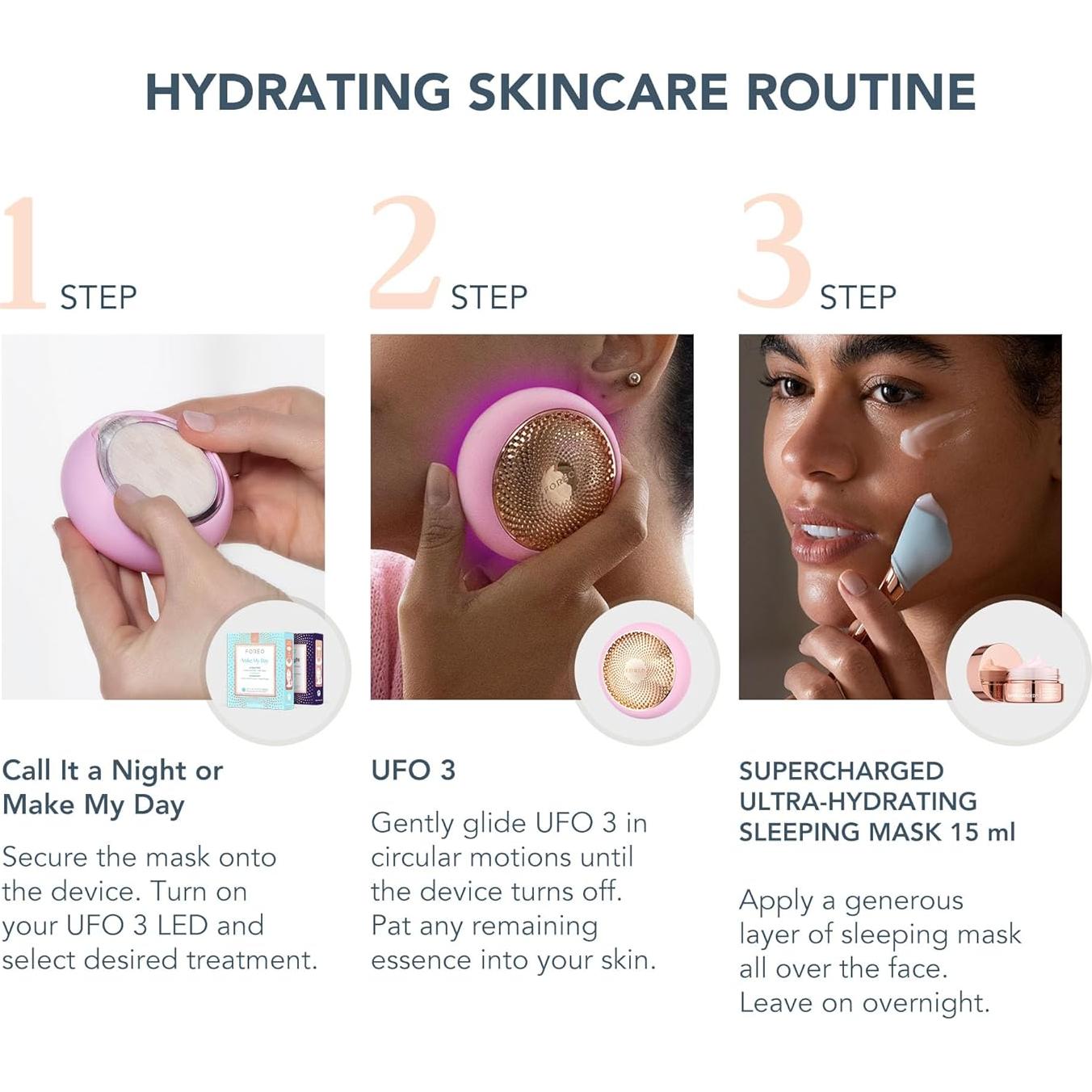 Dispositivo Hidratante Facial FOREO UFO 3 + 14 Máscaras