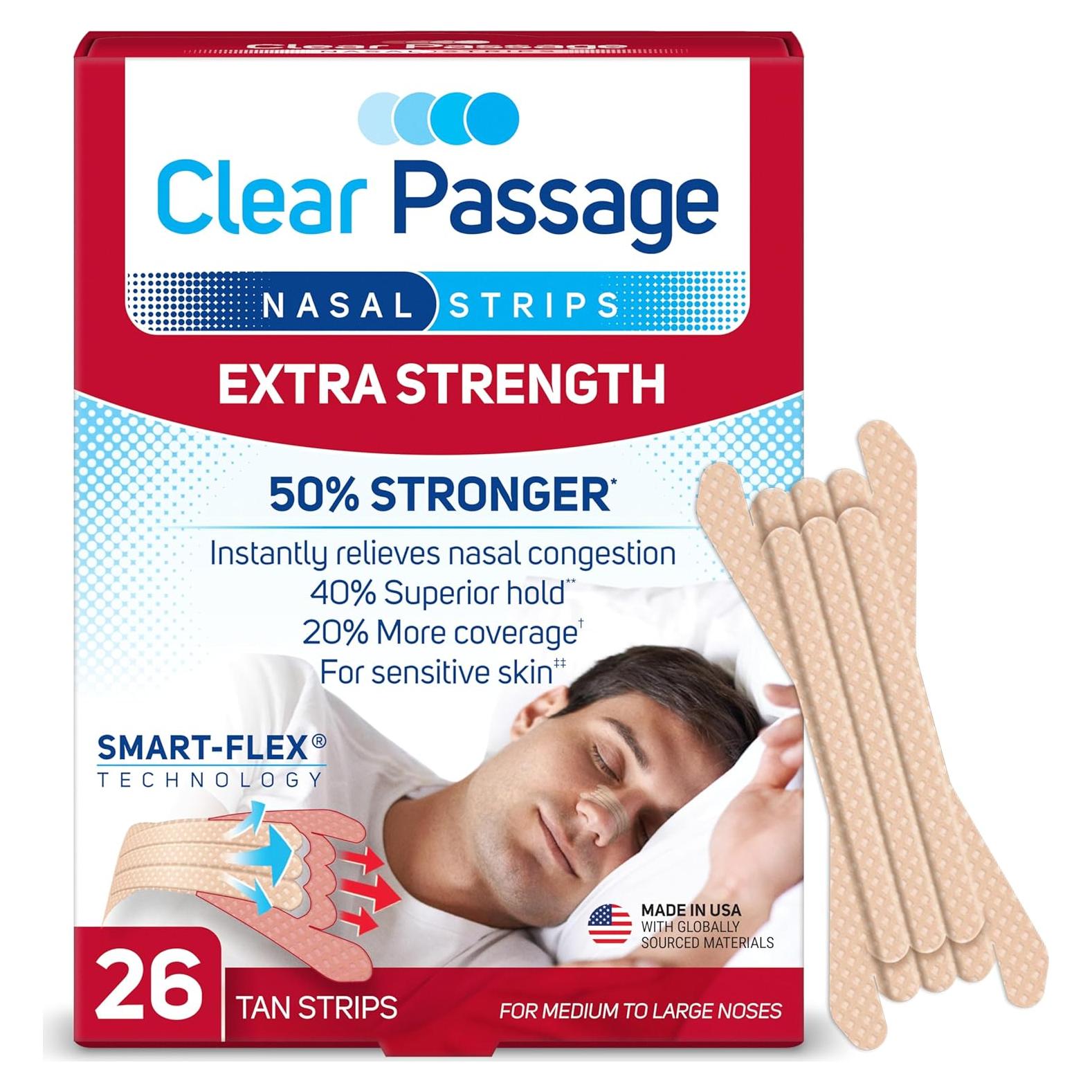 Tiras Nasales ASO Fuerza Extra 26 Unidades Beige