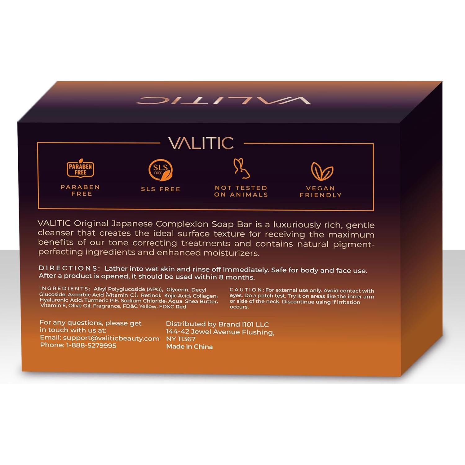 Jabón para Manchas Oscuras VALITIC con Vitamina C y Retinol - 2 Paquetes