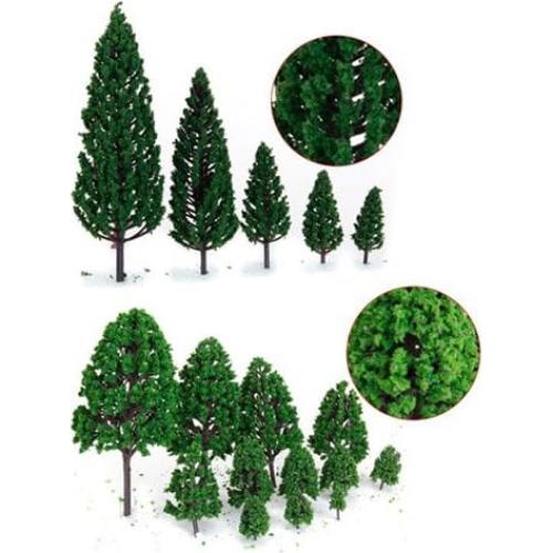 Árboles de Modelo Mixto 29 Piezas 4-16 cm para Dioramas