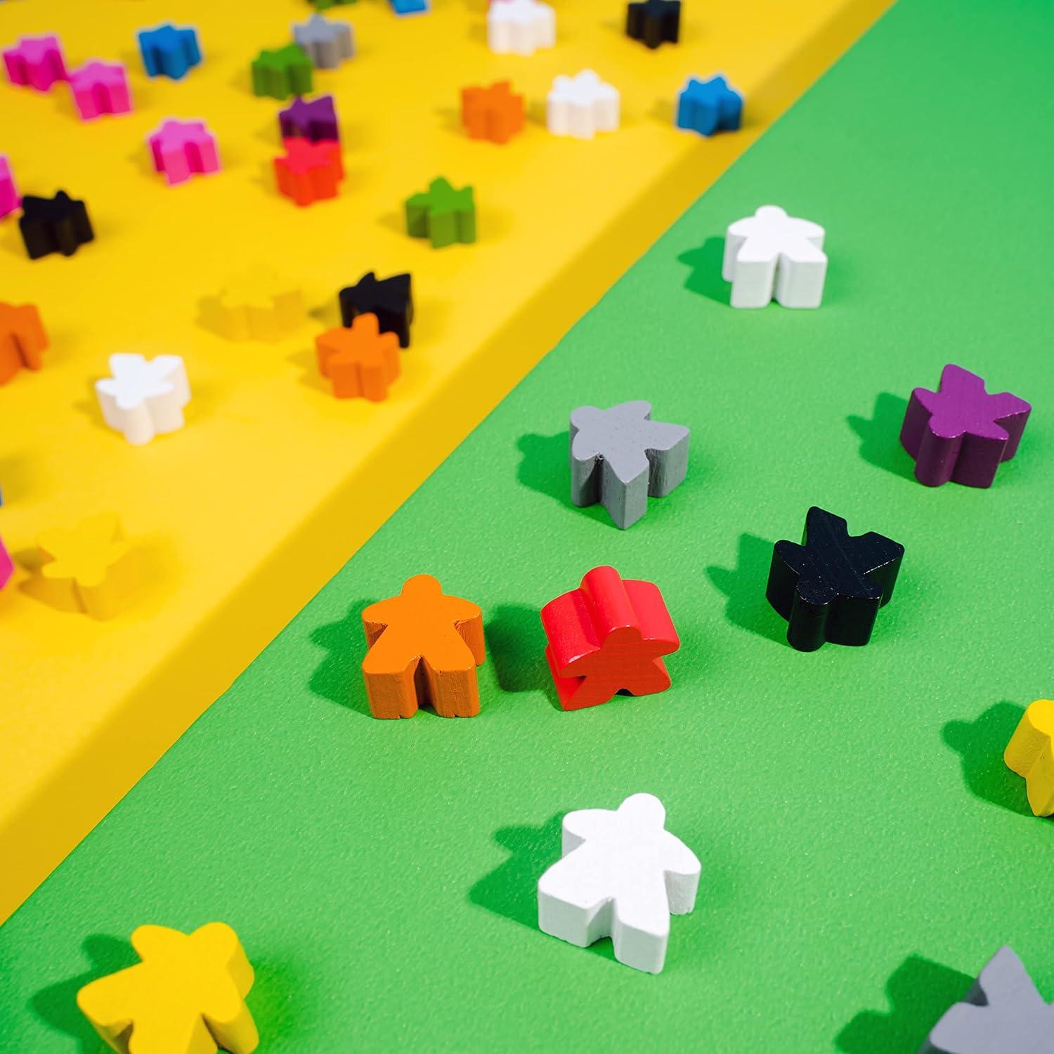100 Meeples de Madera Apostrophe Games Multicolor 15cm