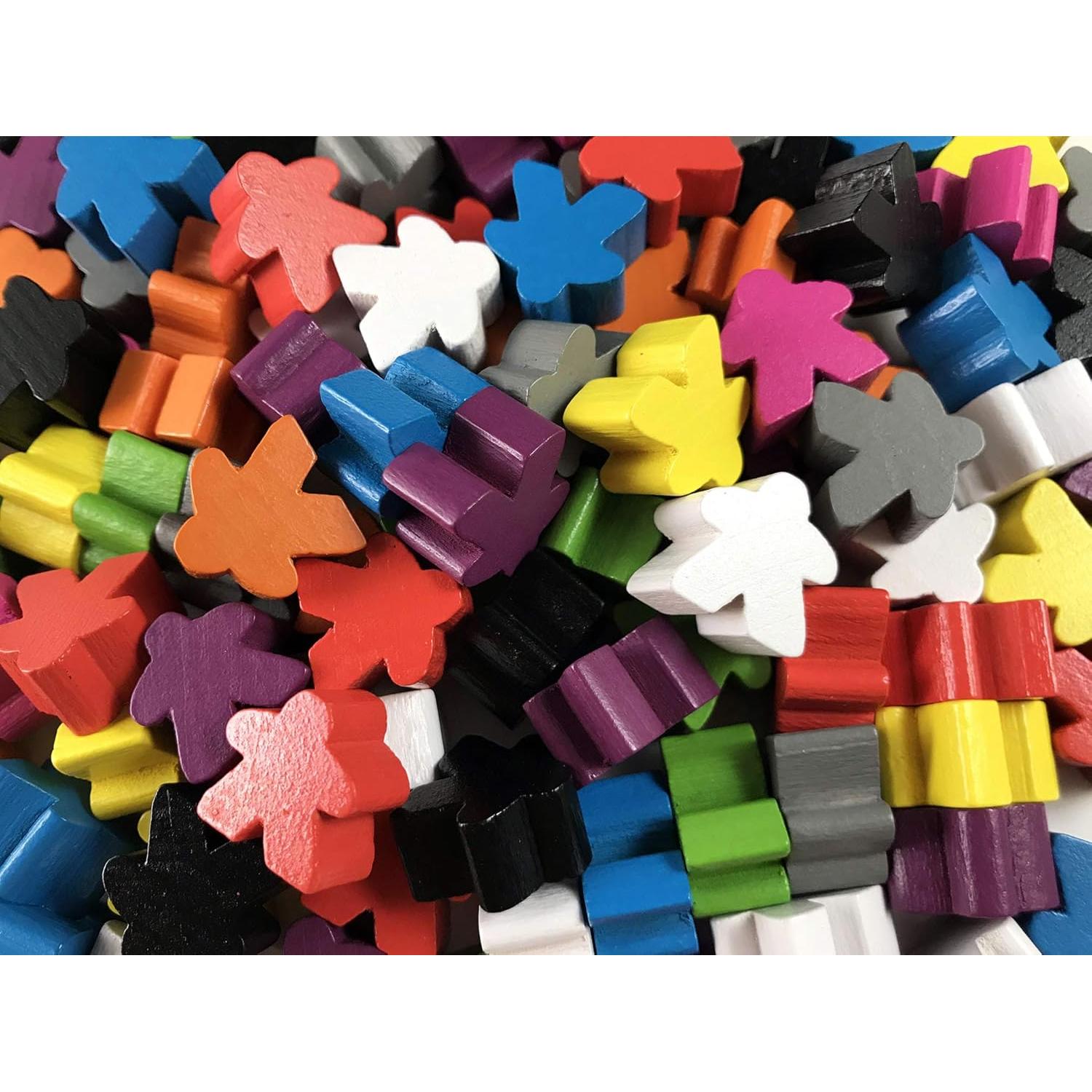 100 Meeples de Madera Apostrophe Games Multicolor 15cm