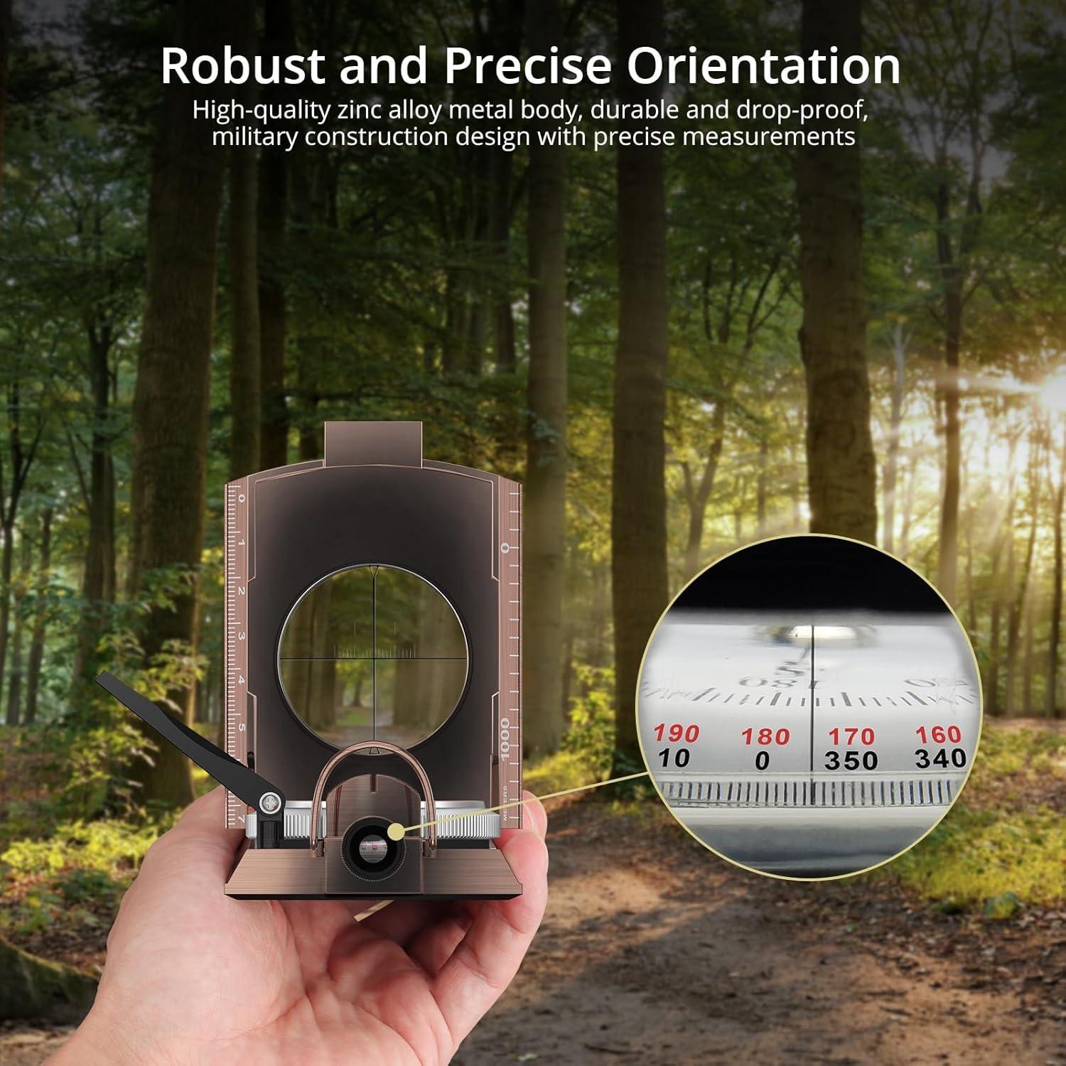 Brújula de Senderismo Anbte ABT024 Metal Impermeable con Clinómetro