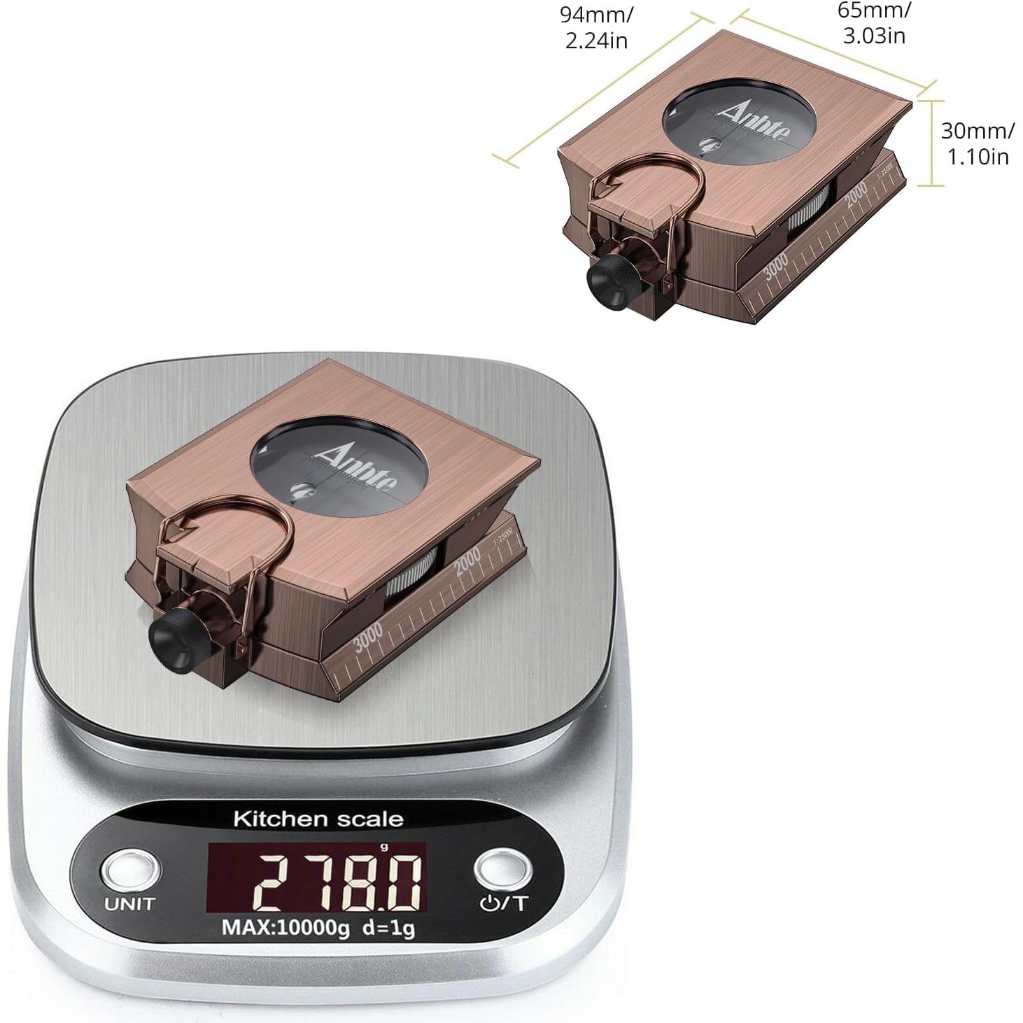 Brújula de Senderismo Anbte ABT024 Metal Impermeable con Clinómetro