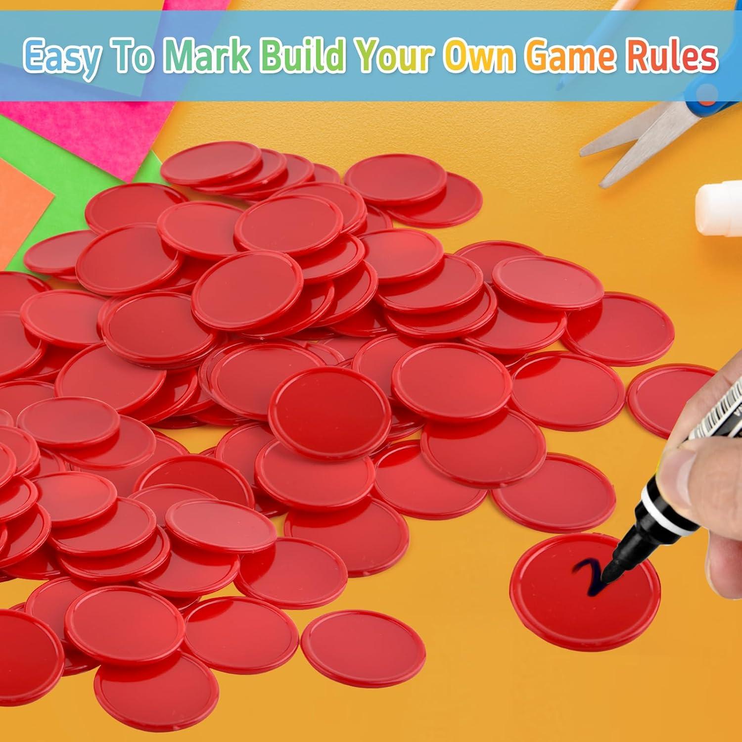 Fichas de Bingo Coopay 1000 Piezas 2,54 cm Rojas