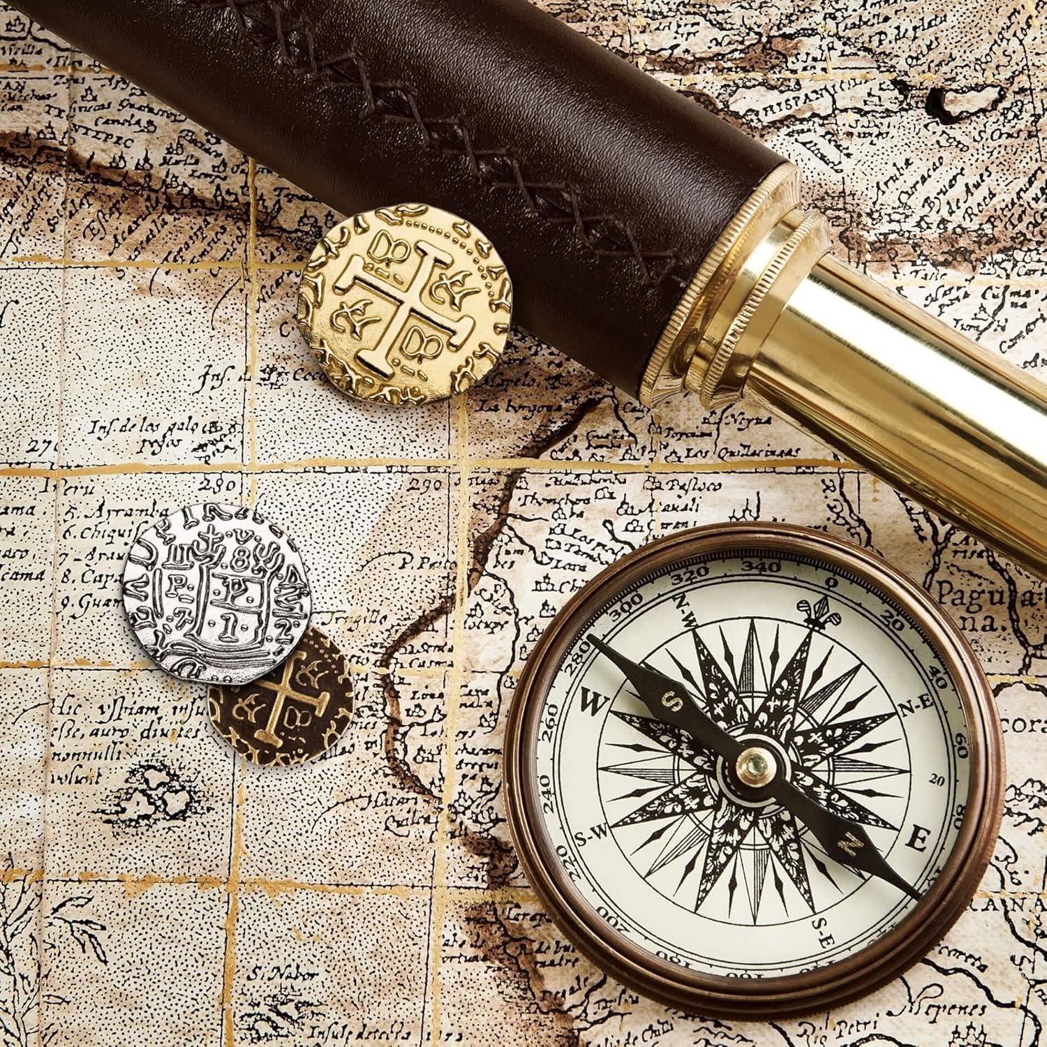 Conjunto de Monedas Piratas - Leib Games - 36 Piezas Metálicas