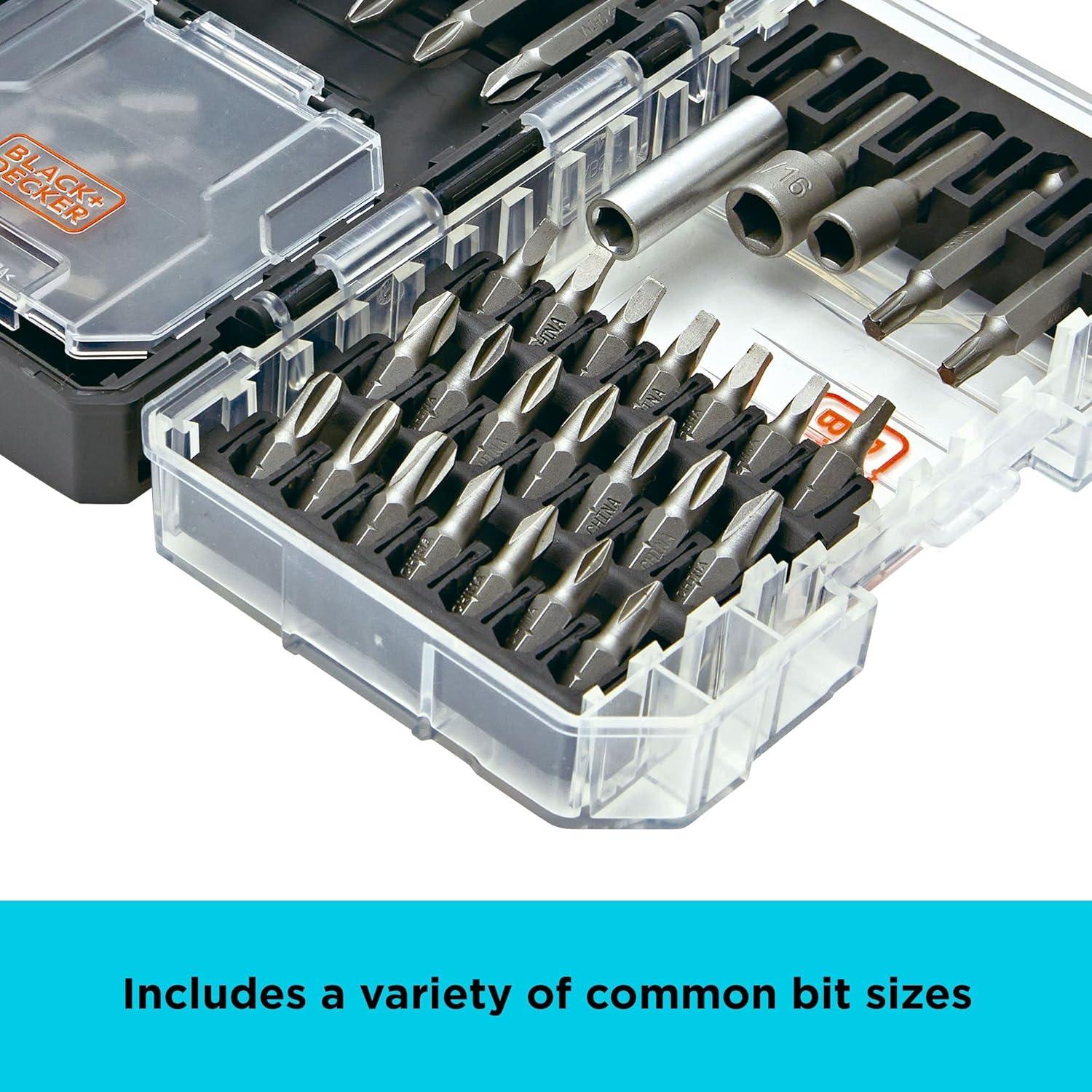 Juego de Puntas de Destornillador 40 Piezas BLACK+DECKER