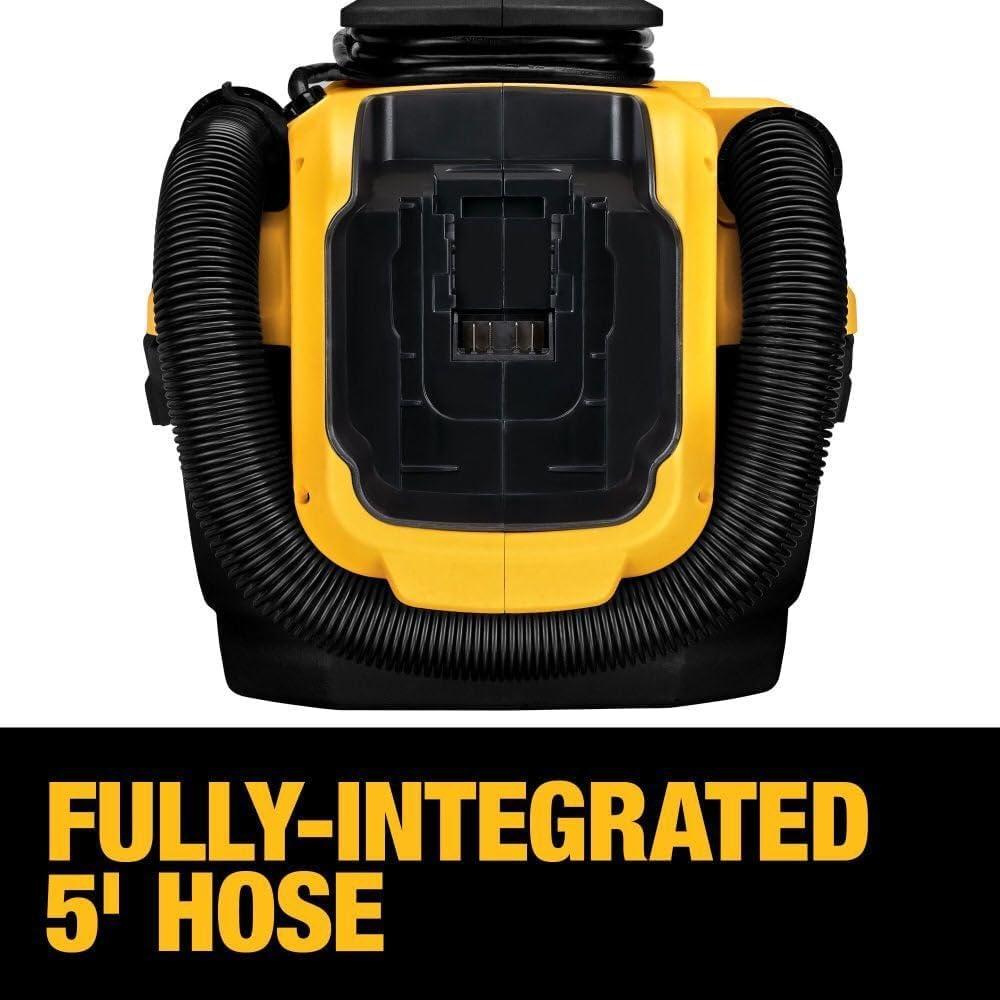 DEWALT 20V MAX Wet/Dry Vacuum, Cordless and Corded, Versatile Power Source, Portable Shop Vacuum, Tool Only (DCV581H)