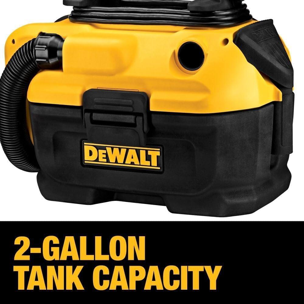 DEWALT 20V MAX Wet/Dry Vacuum, Cordless and Corded, Versatile Power Source, Portable Shop Vacuum, Tool Only (DCV581H)
