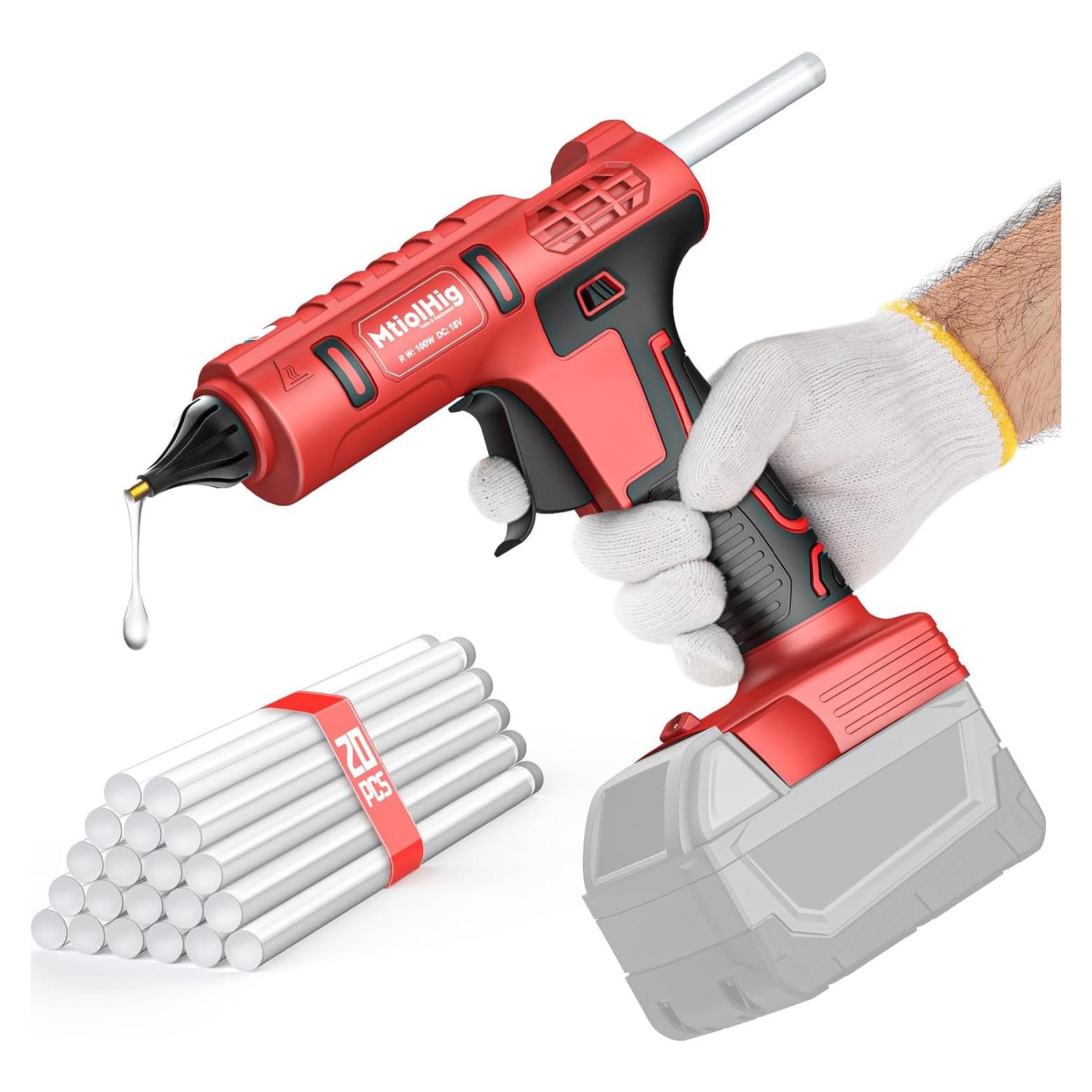 Pistola de Pegamento Caliente 100W MtiolHig Inalámbrica 18V