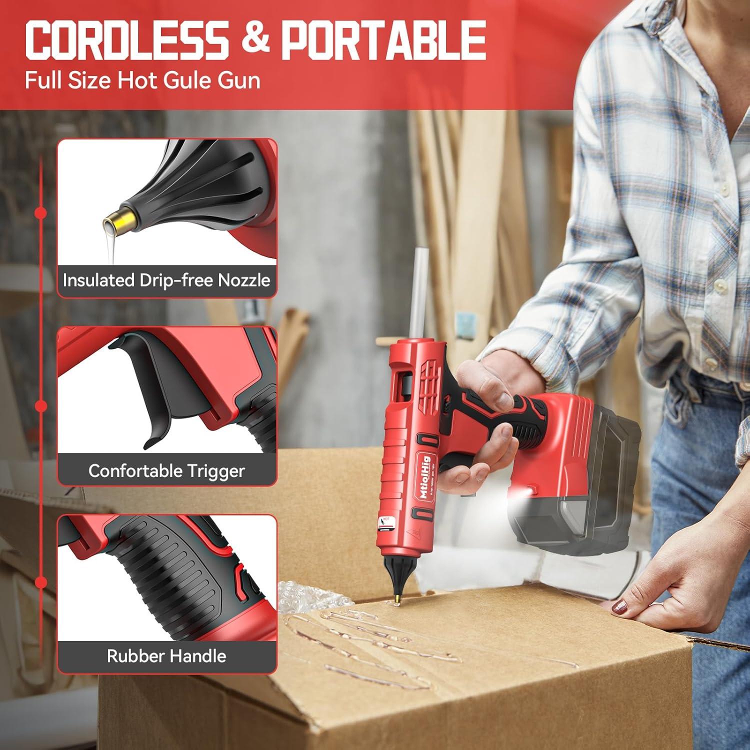 Pistola de Pegamento Caliente 100W MtiolHig Inalámbrica 18V