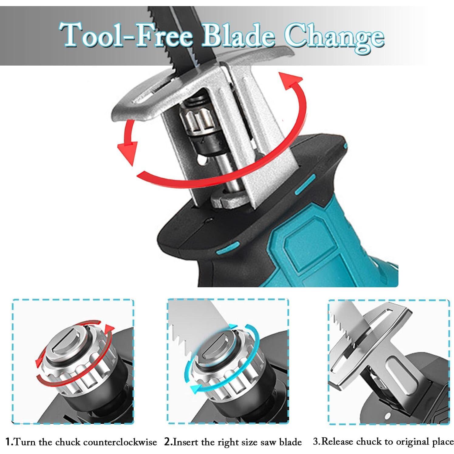 Sierra Recíproca Inalámbrica Genérico 18V Makita, 3000 RPM