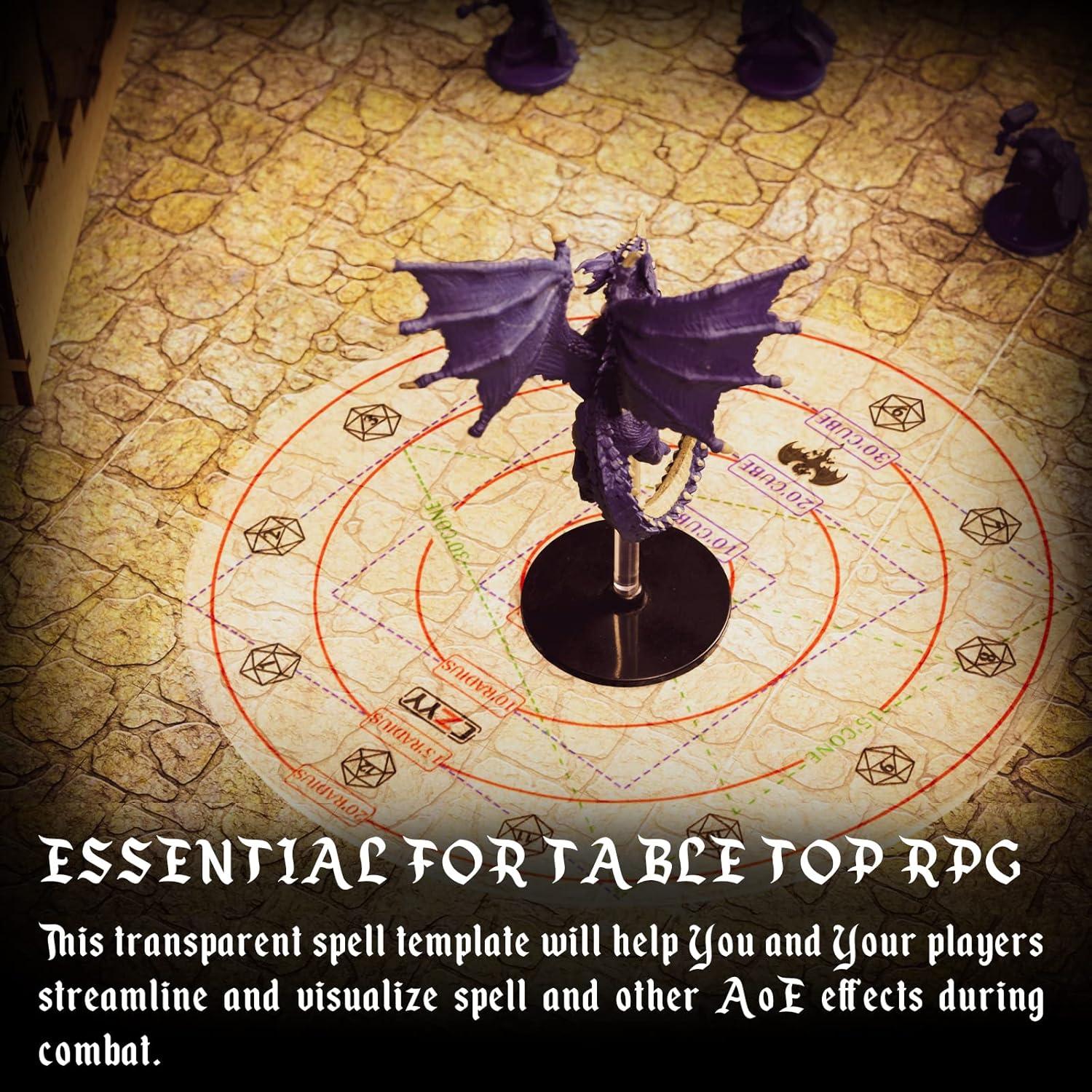 Plantilla de Hechizo AOE CZYY 30' Cubo y Cono Acrílico