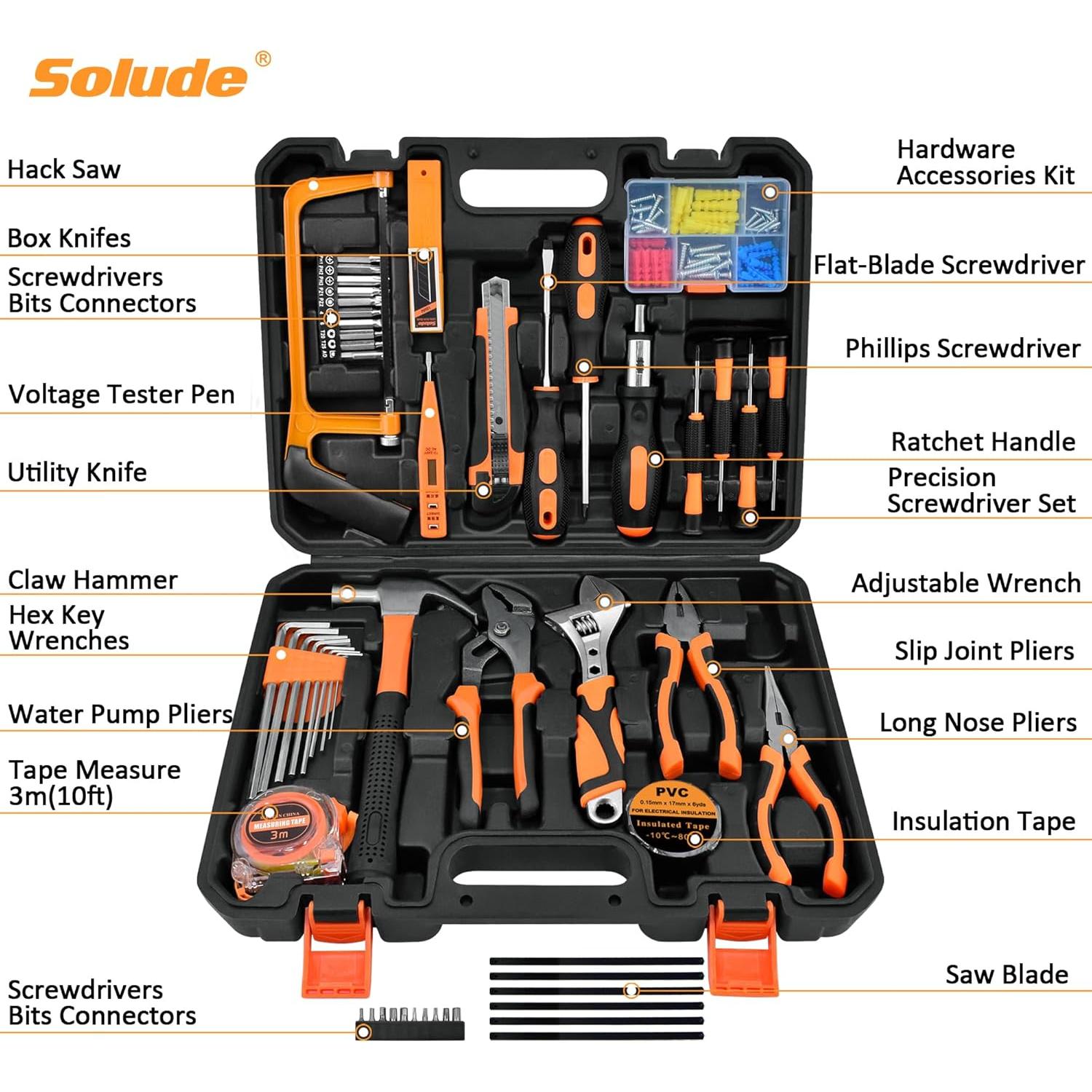 Juego de Herramientas SOLUDE 148 Piezas para el Hogar