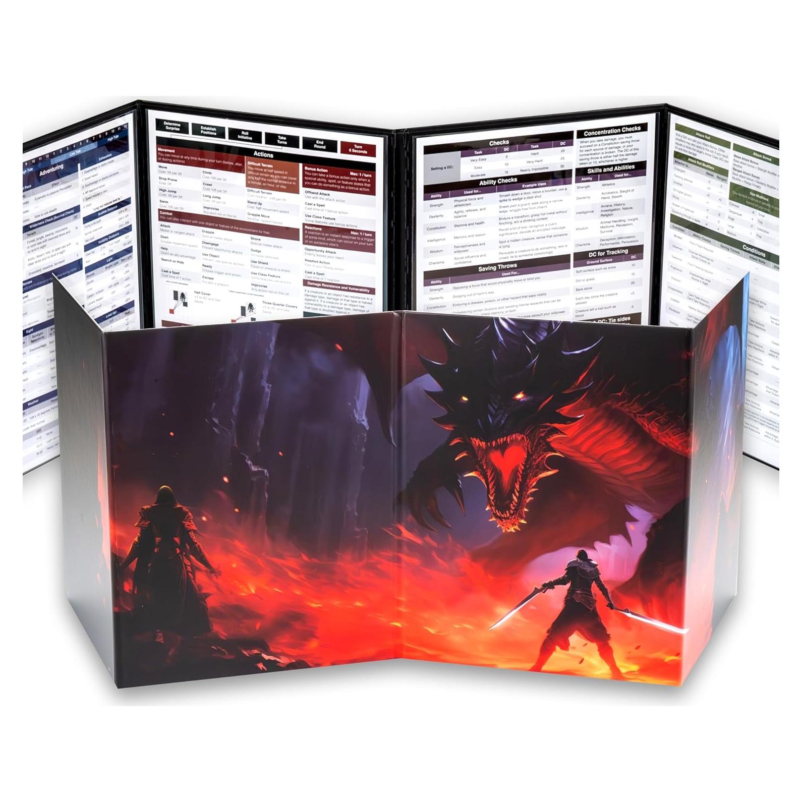 Pantalla DM 4 Paneles Tidyboss para Dungeons and Dragons