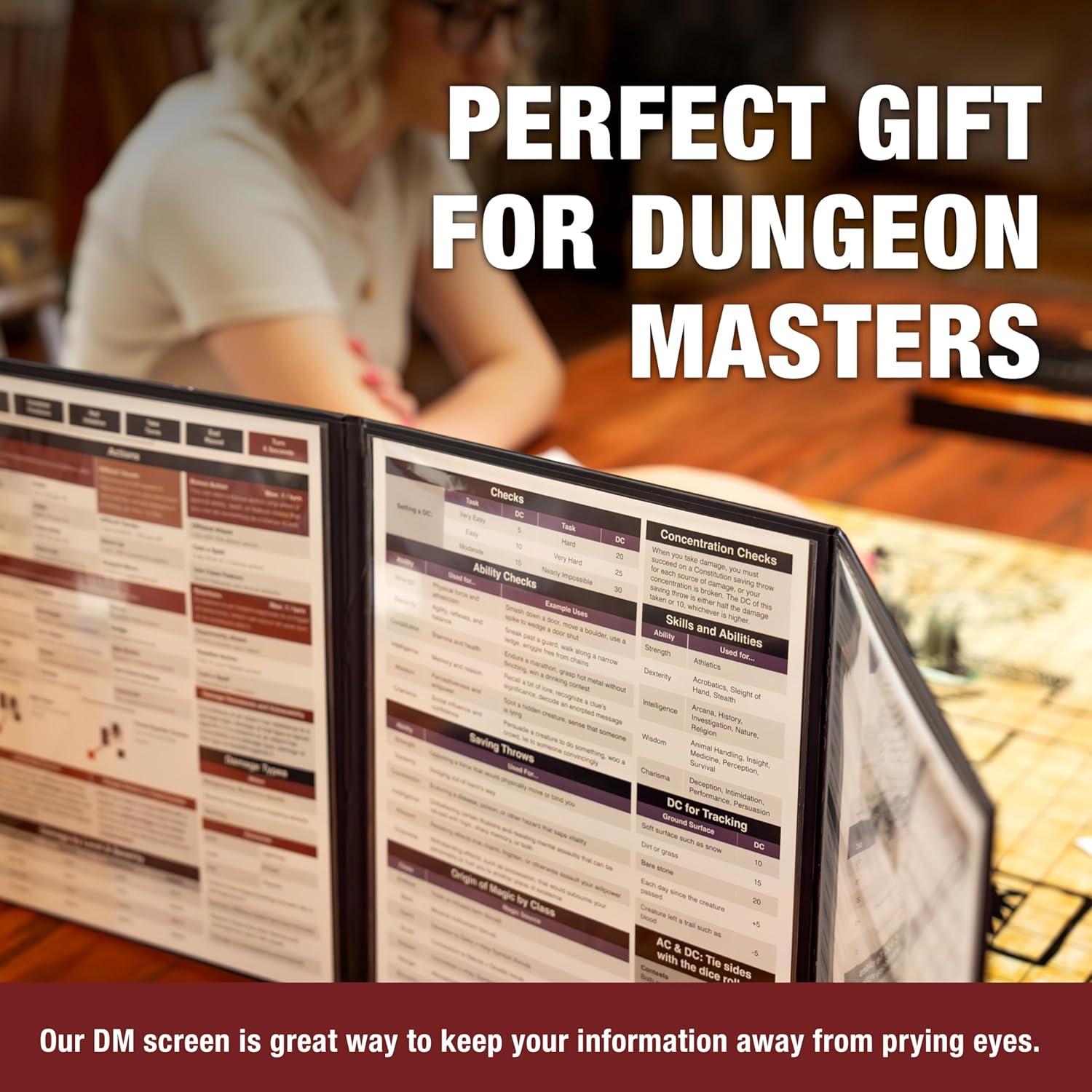 Pantalla DM 4 Paneles Tidyboss para Dungeons and Dragons