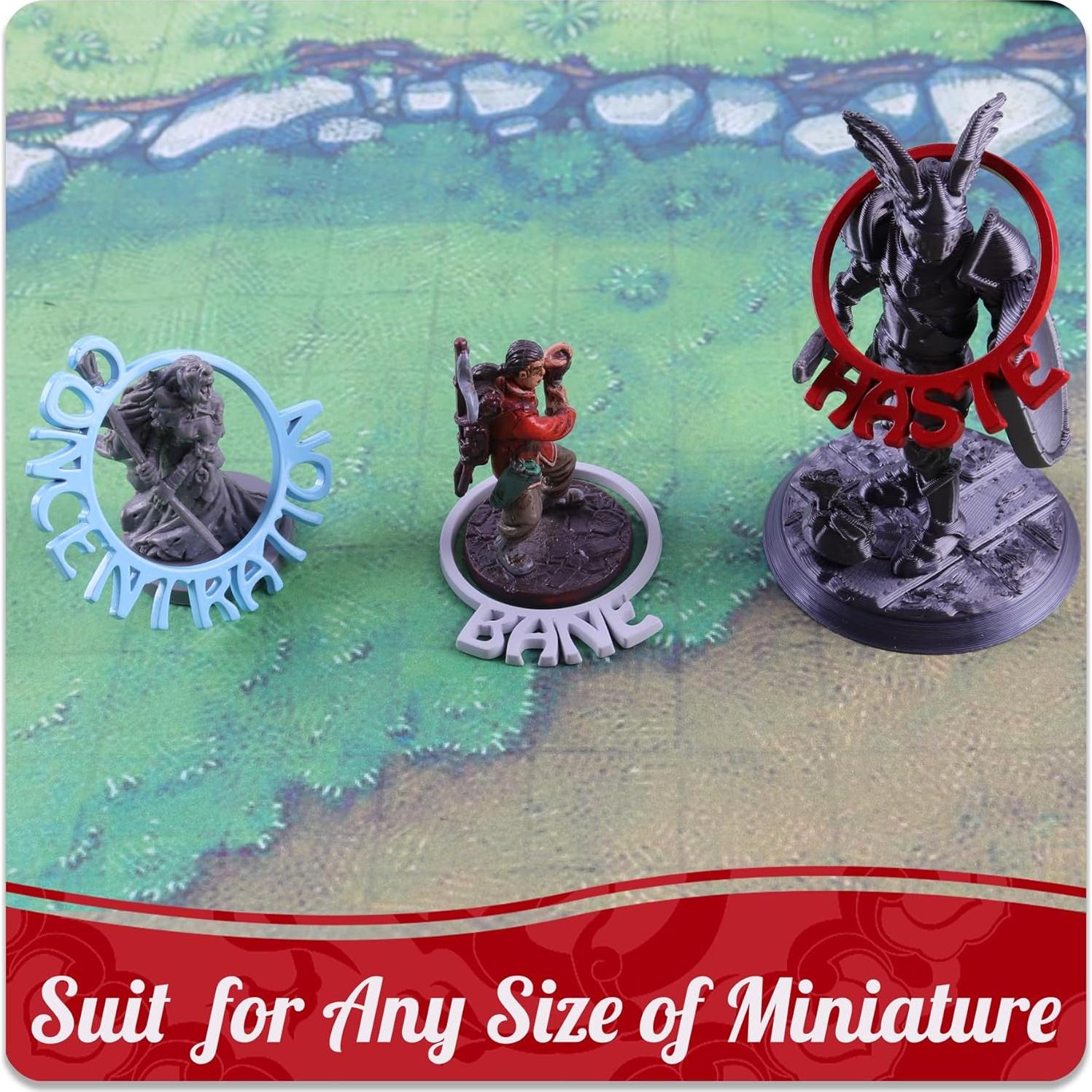 112 Anillos de Estado DND Byhoo con Soporte y Marcadores