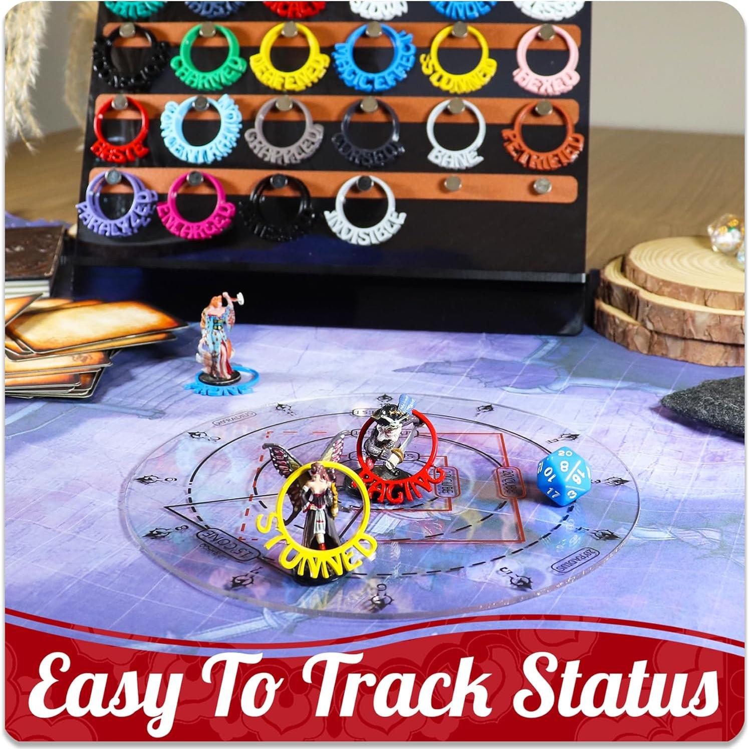 112 Anillos de Estado DND Byhoo con Soporte y Marcadores