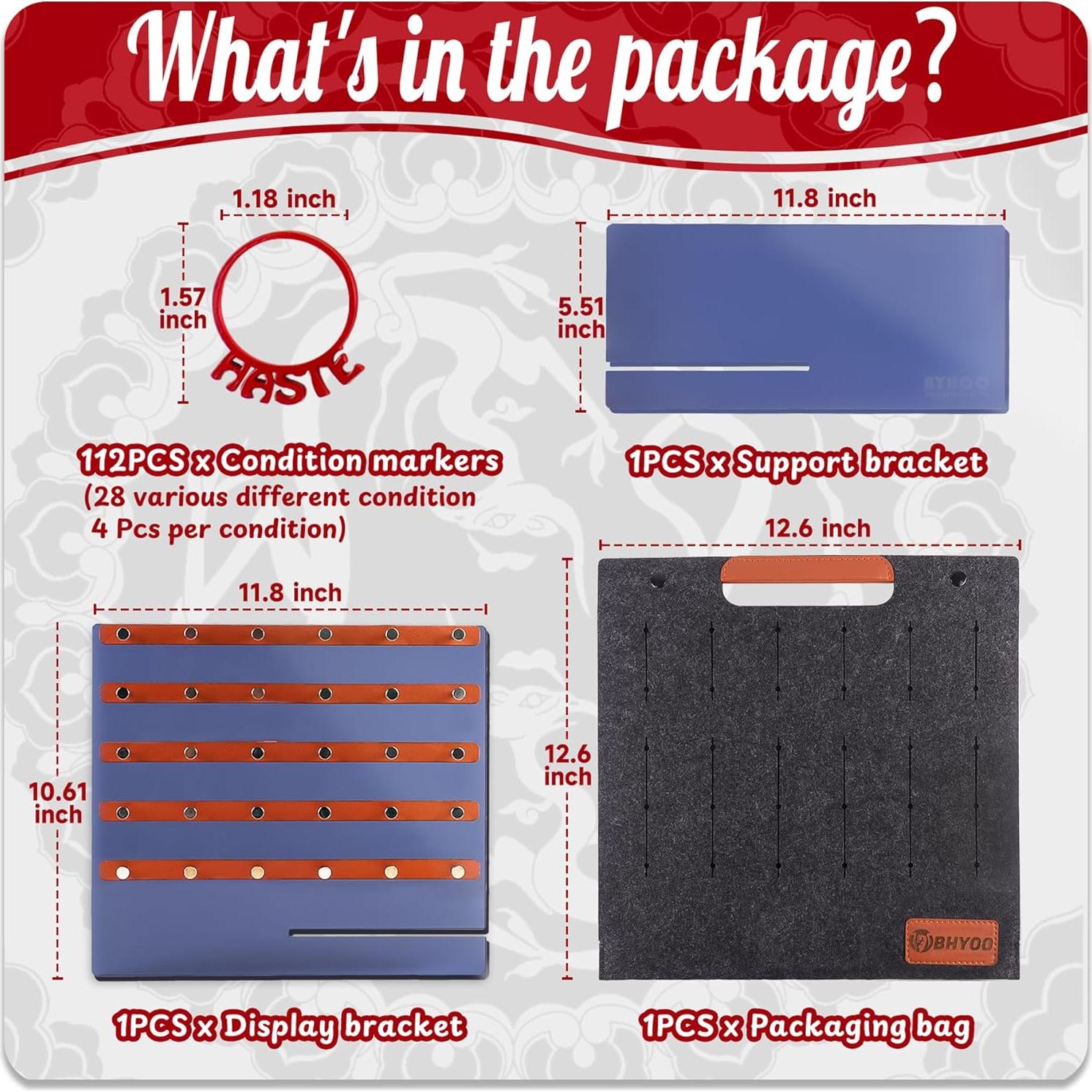 112 Anillos de Estado DND Byhoo con Soporte y Marcadores