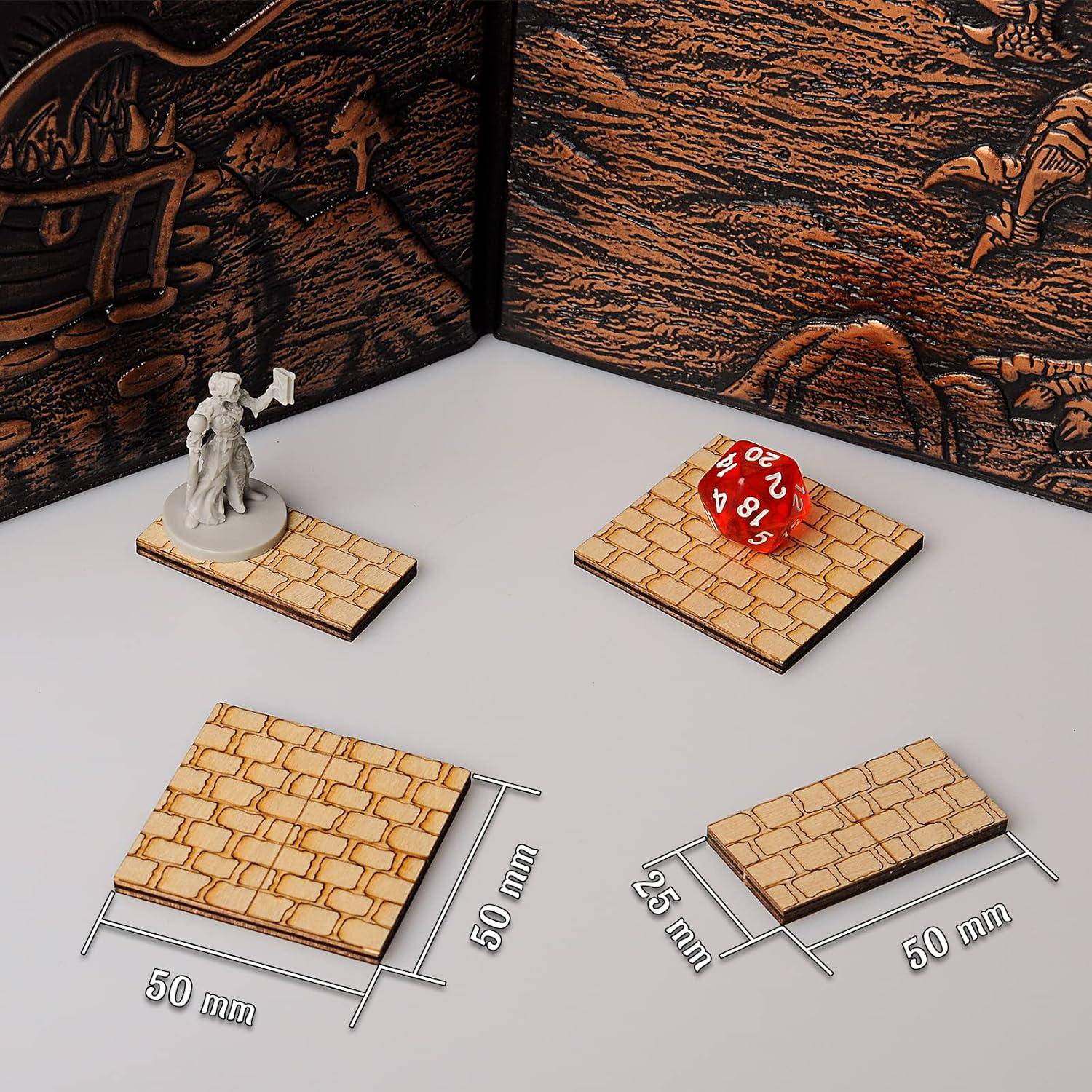 Losas de Mazmorras CZYY Juego de 24 Terreno Modular 5x5 cm