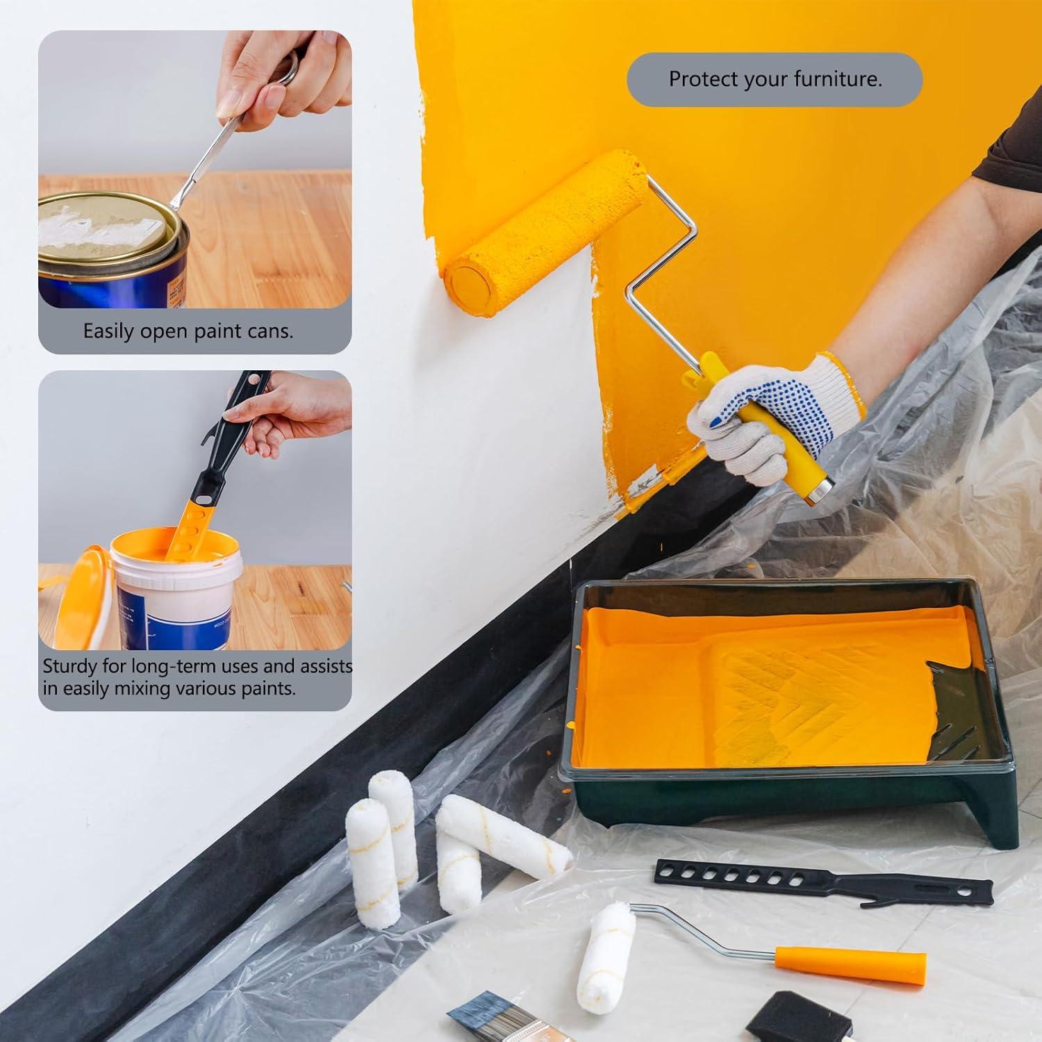 Kit de Rodillos de Pintura YiBaiBrush 18 Piezas 22,86 cm