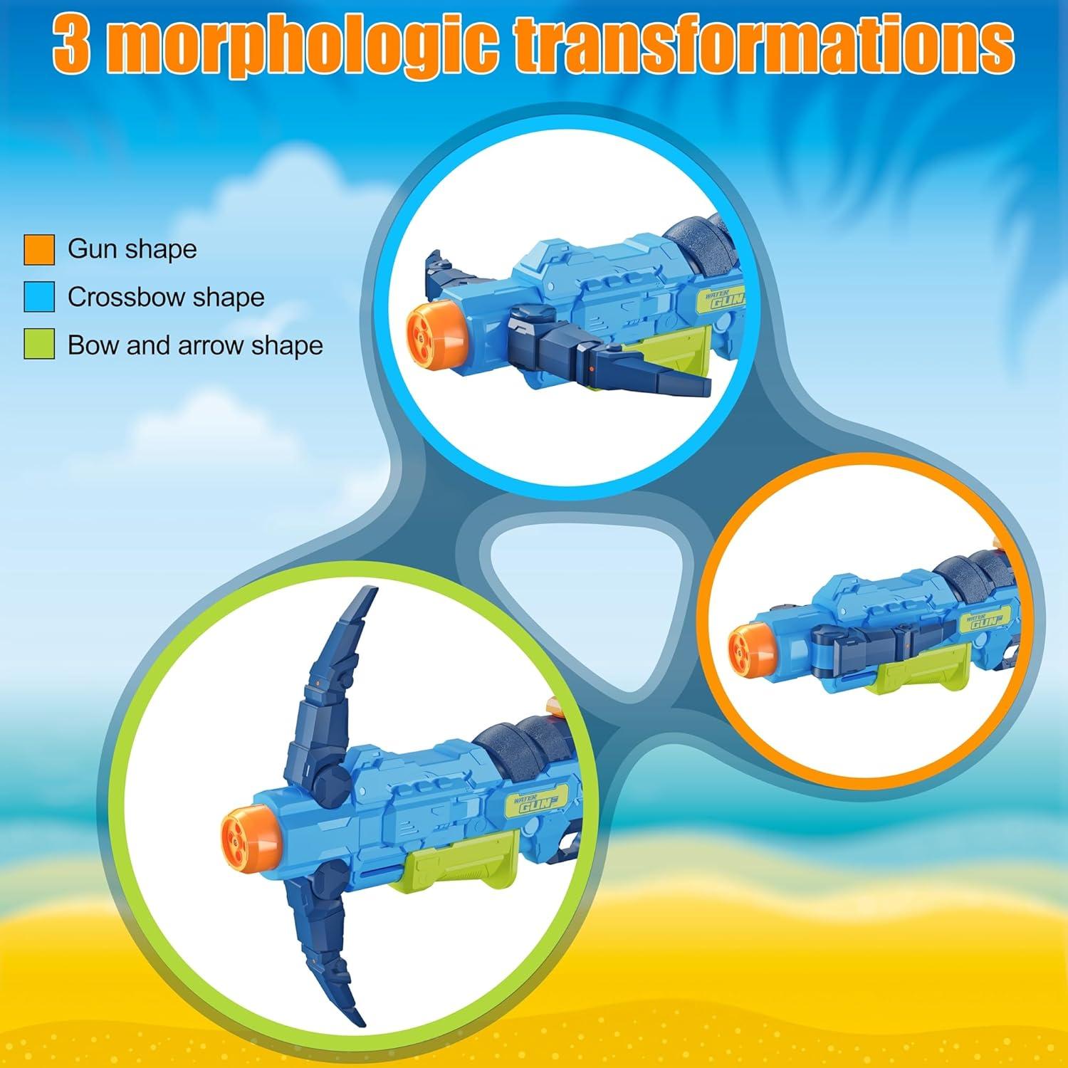 Pistola de Agua Ancesfun 4 PCS Ballesta 750 ml 7,92 m