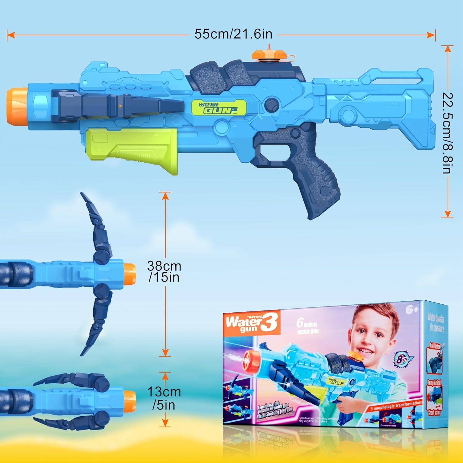 Pistola de Agua Ancesfun 4 PCS Ballesta 750 ml 7,92 m