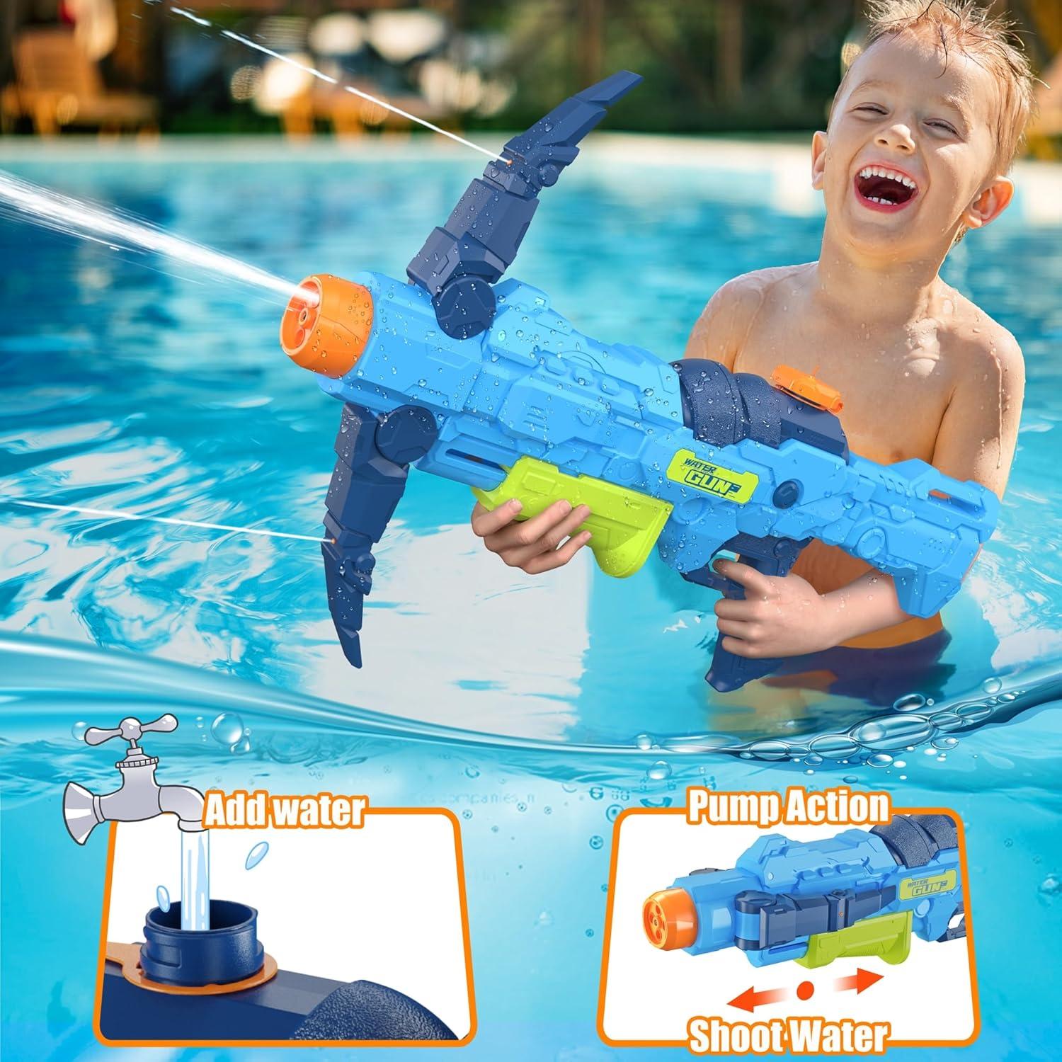 Pistola de Agua Ancesfun 4 PCS Ballesta 750 ml 7,92 m