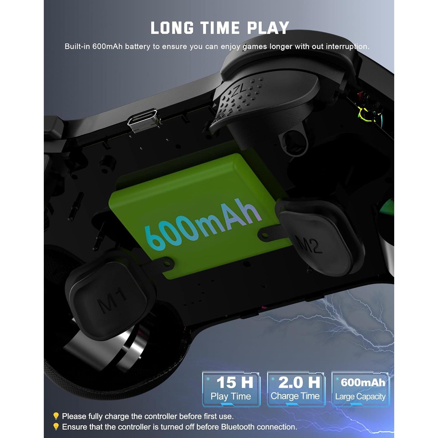 Controlador de Juegos Inalámbrico Joso Z01 para iOS/Android - Negro