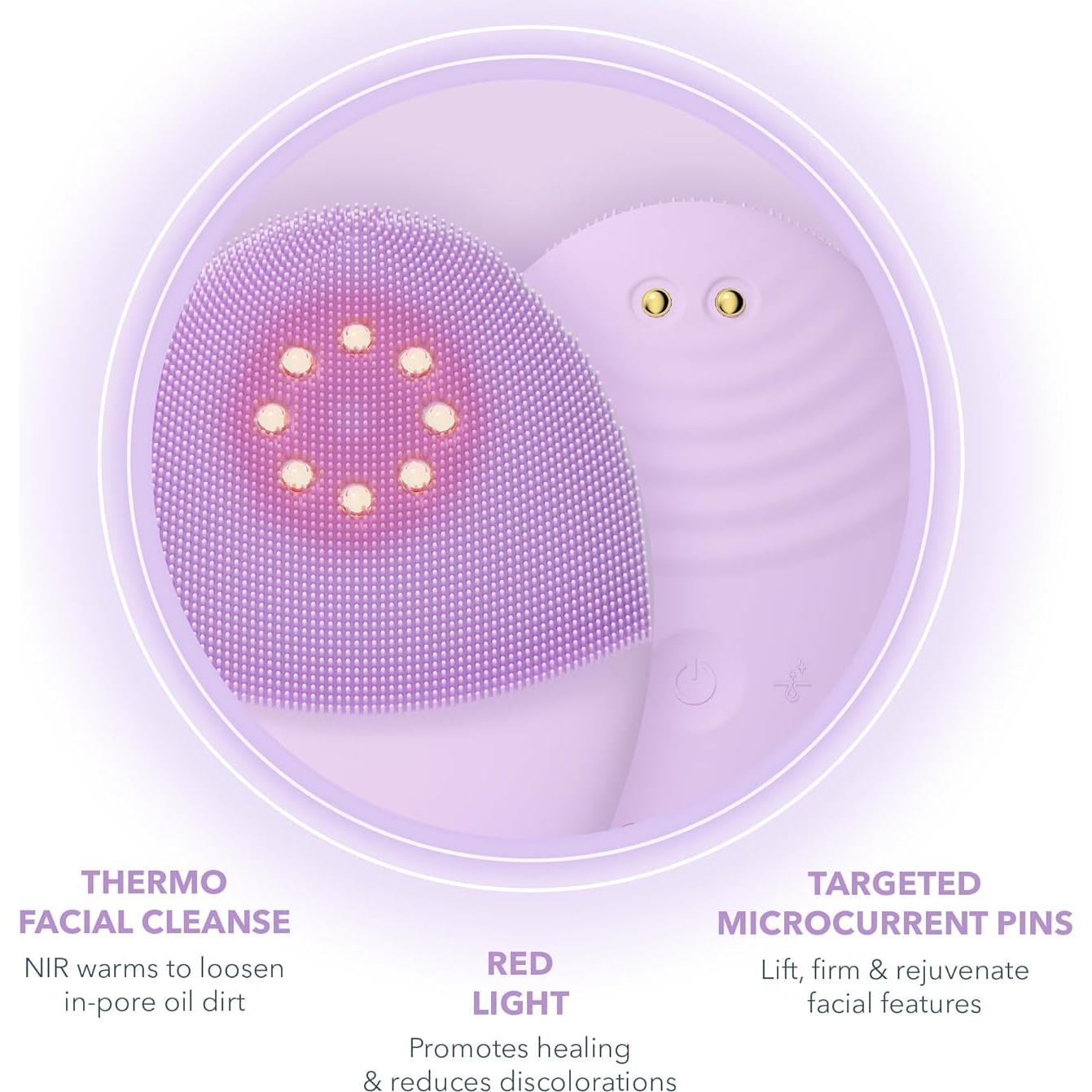 Cepillo Facial Limpiador FOREO Luna 4 Plus - Luz Roja y Microcorriente