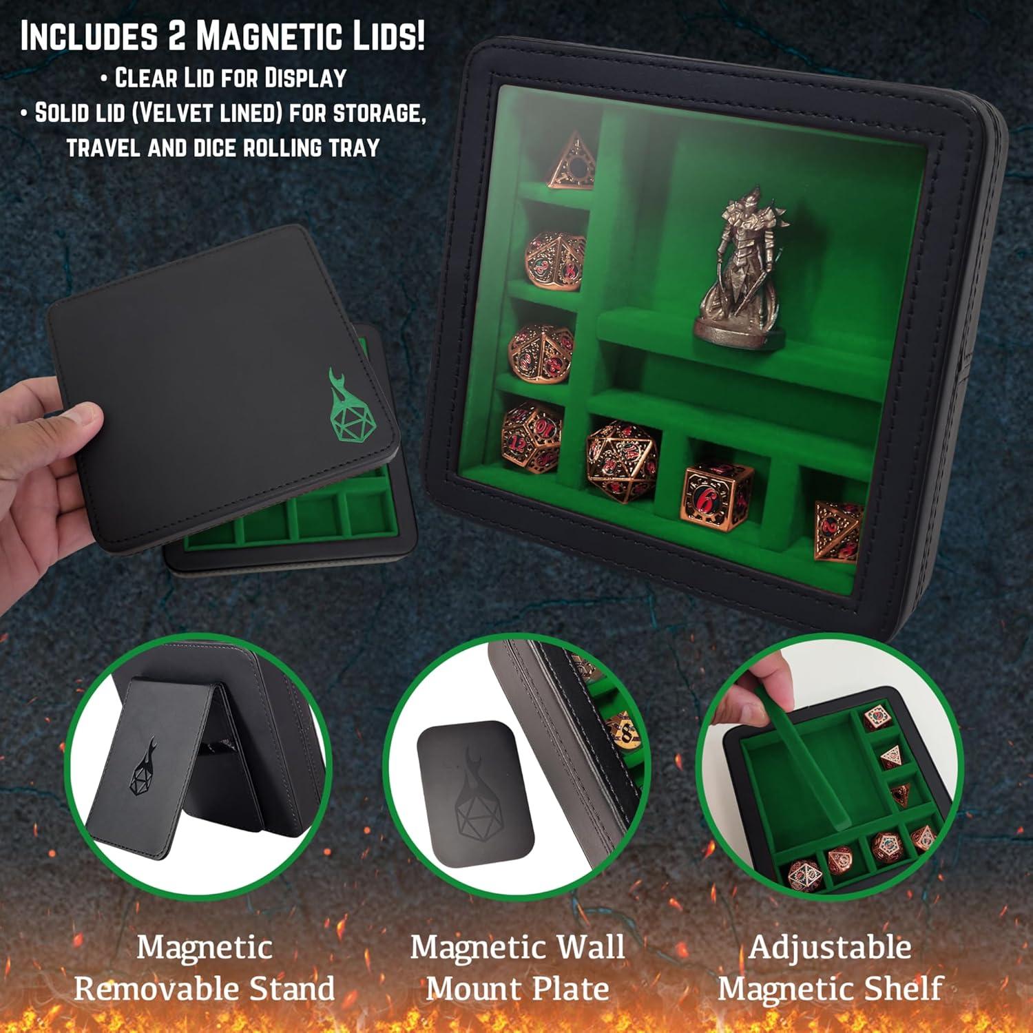 Estuche de Exhibición RPG Forged Dice Co. Verde para Dados