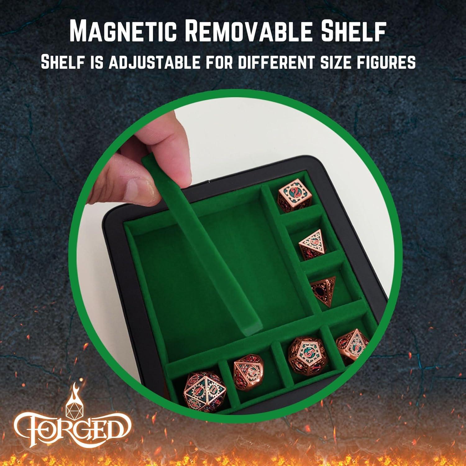 Estuche de Exhibición RPG Forged Dice Co. Verde para Dados