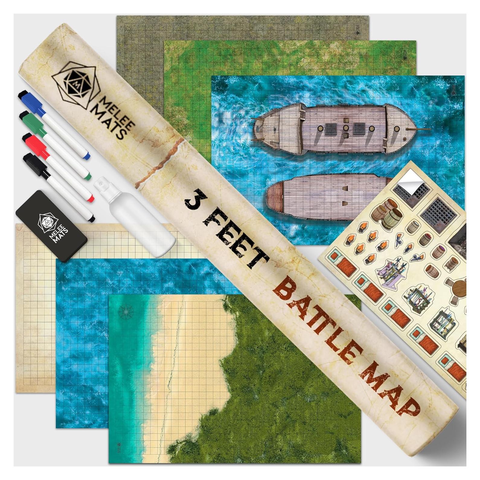 Melee Mats Kit DND 3 Tapetes Borrables 61x91 cm