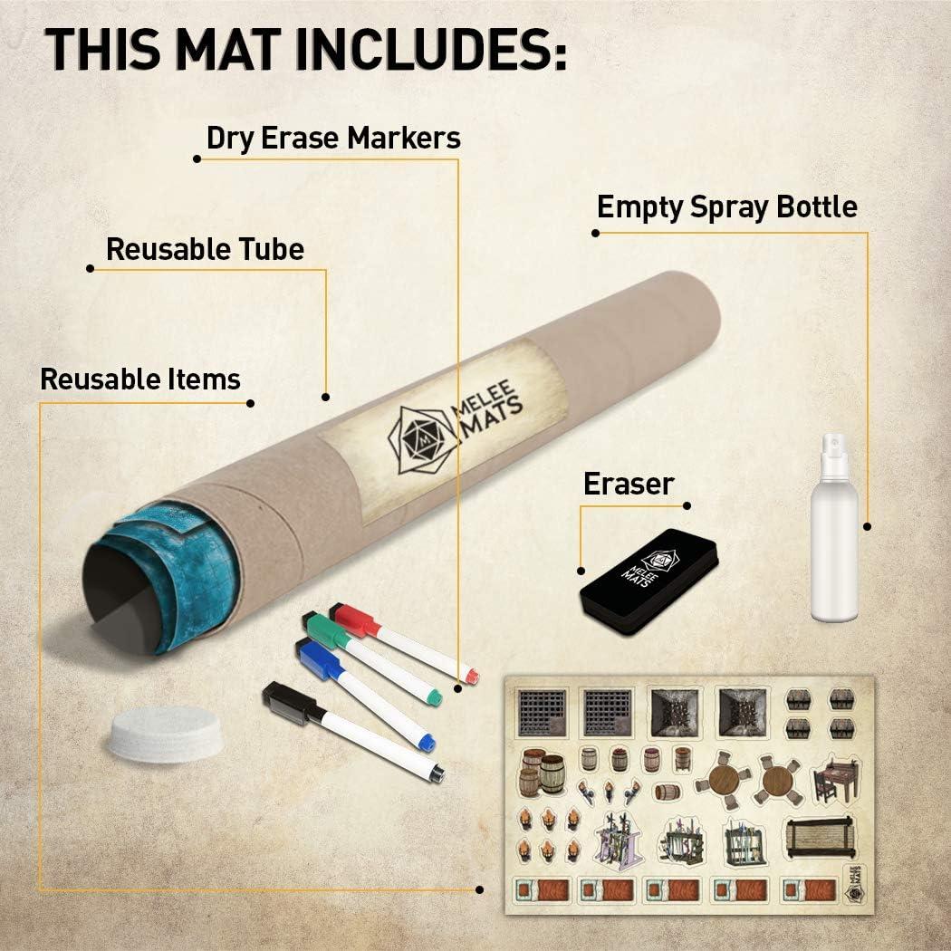 Melee Mats Kit DND 3 Tapetes Borrables 61x91 cm