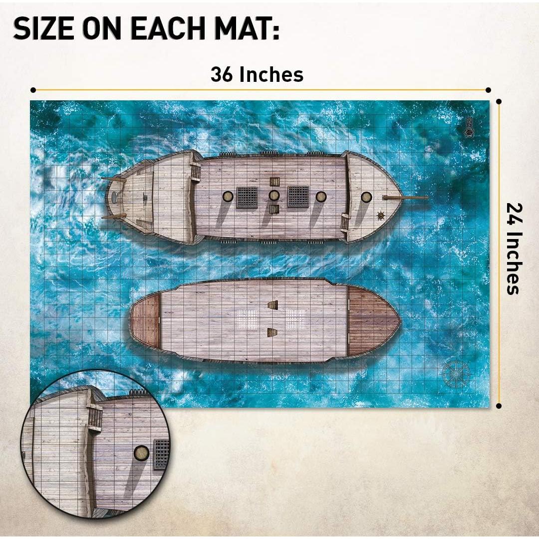 Melee Mats Kit DND 3 Tapetes Borrables 61x91 cm