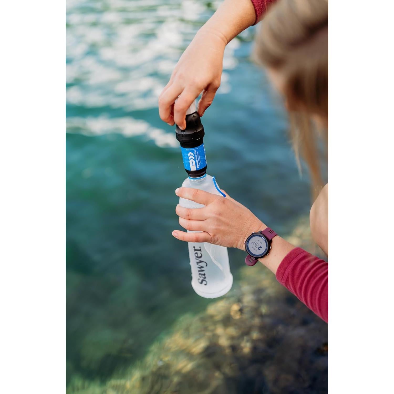 Filtro de Agua Portátil Sawyer Squeeze con Botella 1L