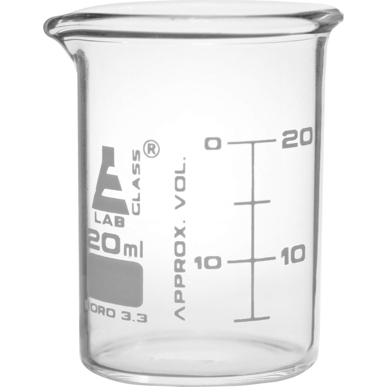 Vasos de Precipitados EISCO 12PK 20ml Vidrio Borosilicato