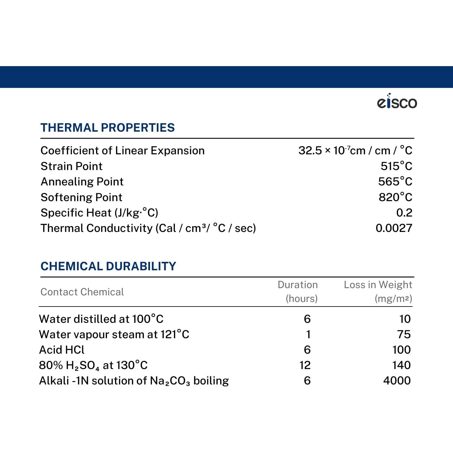Vasos de Precipitados EISCO 12PK 20ml Vidrio Borosilicato