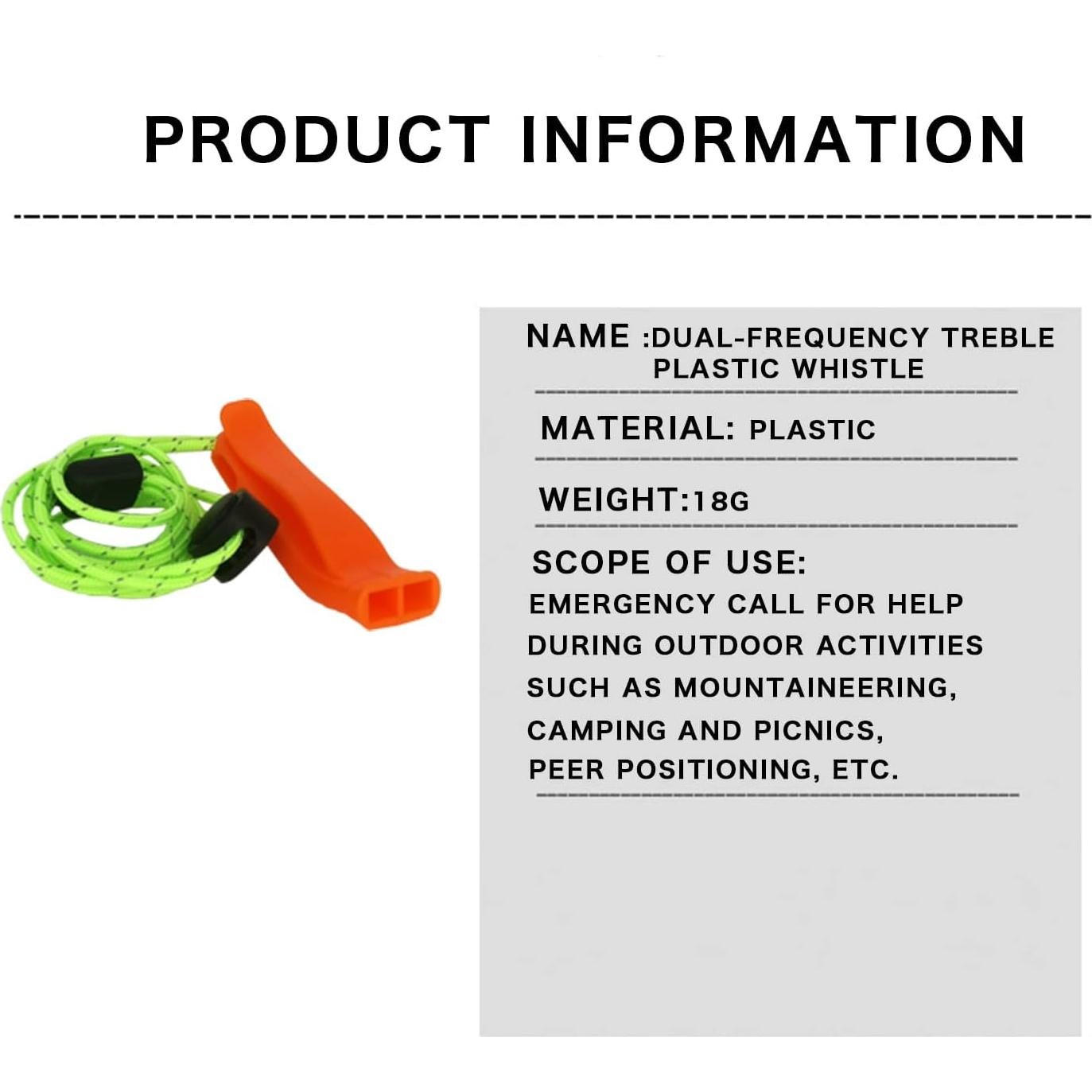 Paquete de 2 Silbatos de Supervivencia MeiNvShe 3 en 1