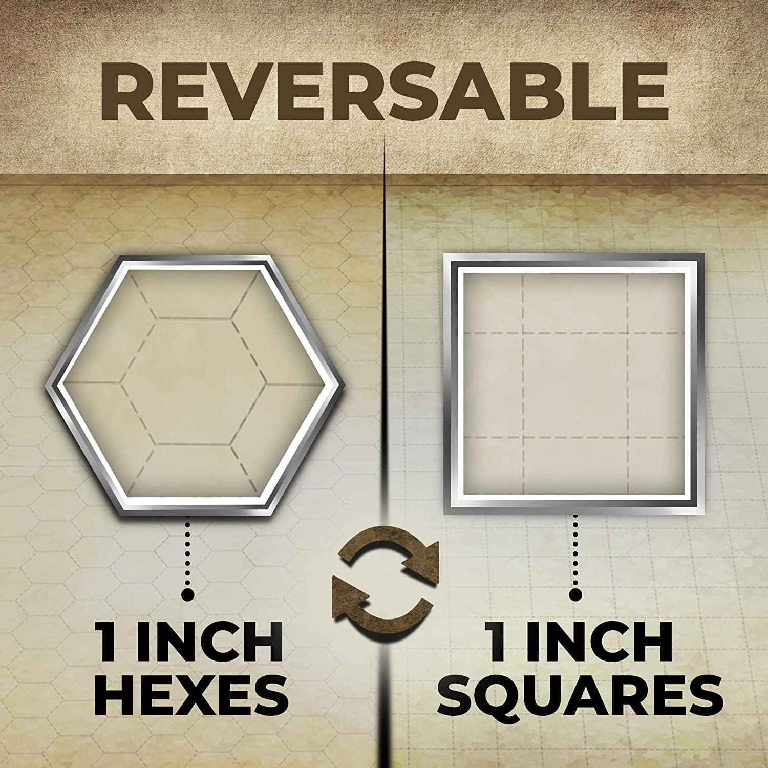 Tapete de Juego D&D EVERGAME 58x69 cm Doble Cara con Dados