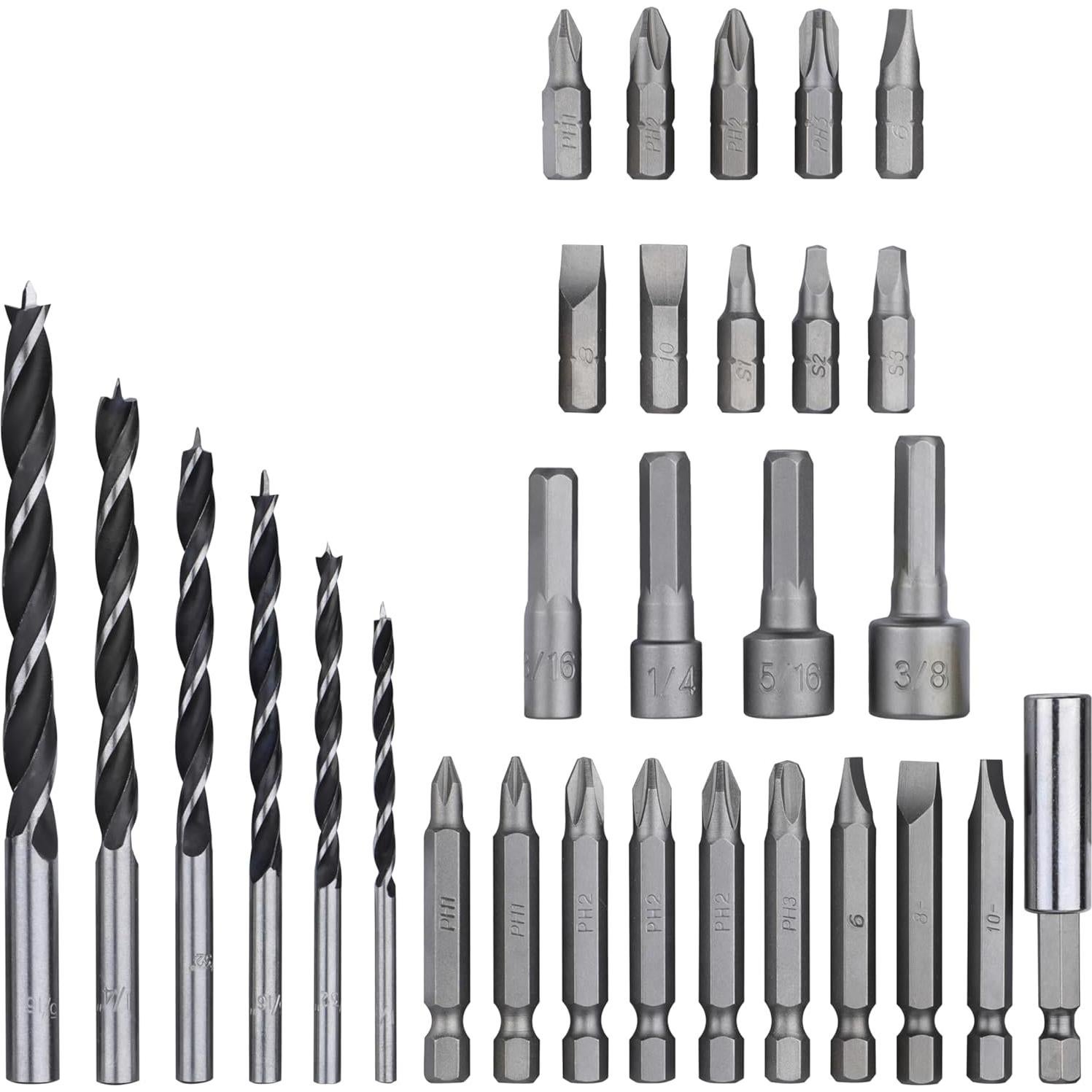 Kit de Herramientas y Taladro Inalámbrico BLACK+DECKER 20V MAX 34 Piezas