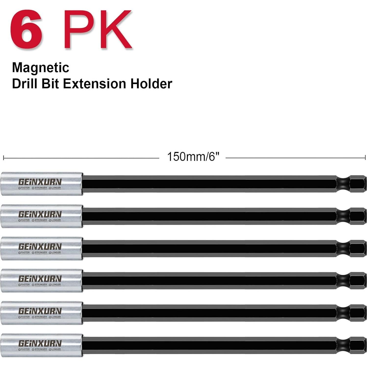 Soportes de Puntas de Destornillador GEINXURN 6 Piezas 150mm
