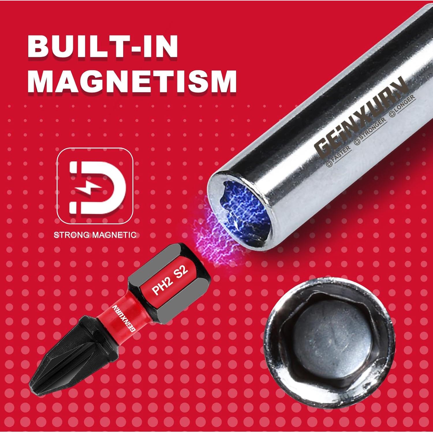 Soportes de Puntas de Destornillador GEINXURN 6 Piezas 150mm