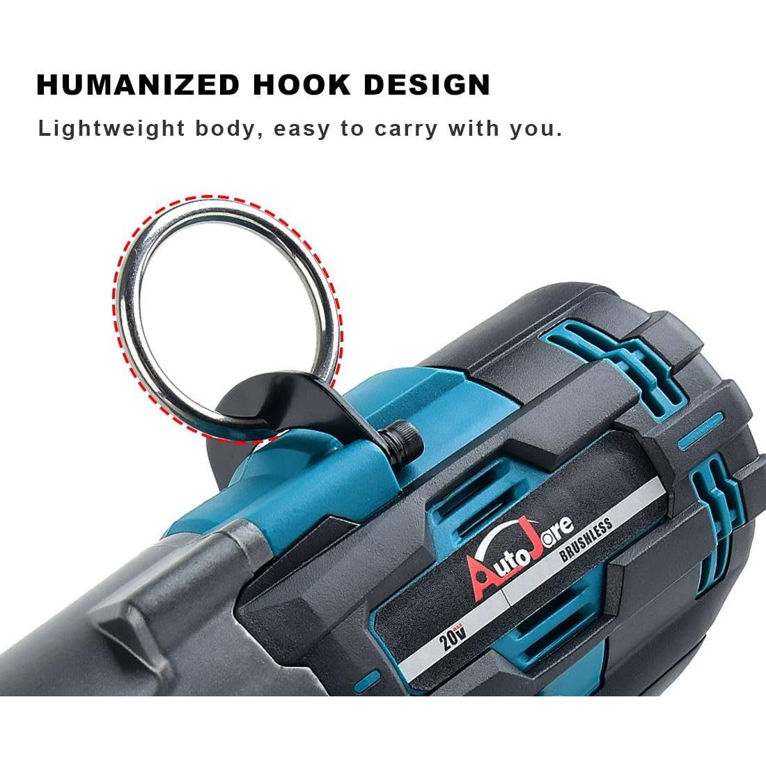 Llave de Impacto Inalámbrica AUTOJARE 3/4" 2000 N.m con 2 Baterías