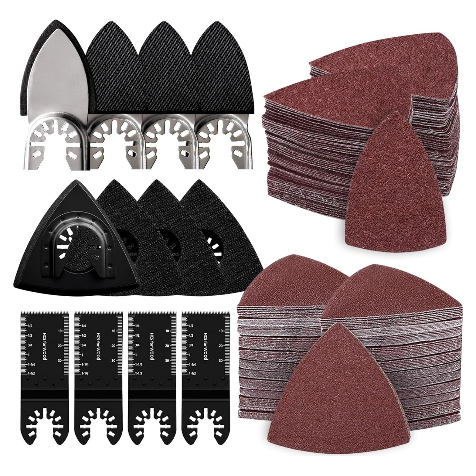 Kit de Lijado 162 Piezas Towbluii para Herramienta Oscilante