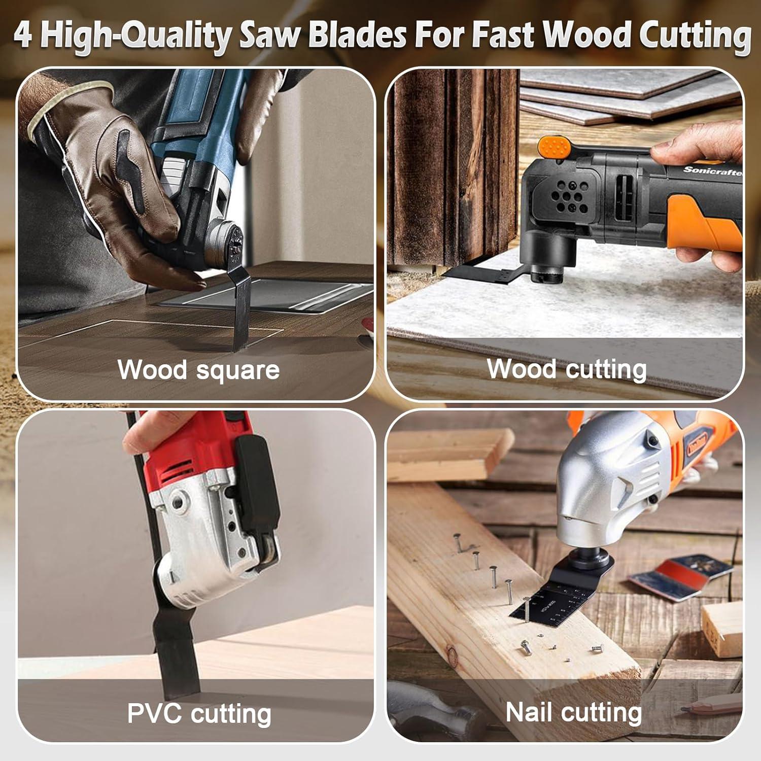 Kit de Lijado 162 Piezas Towbluii para Herramienta Oscilante