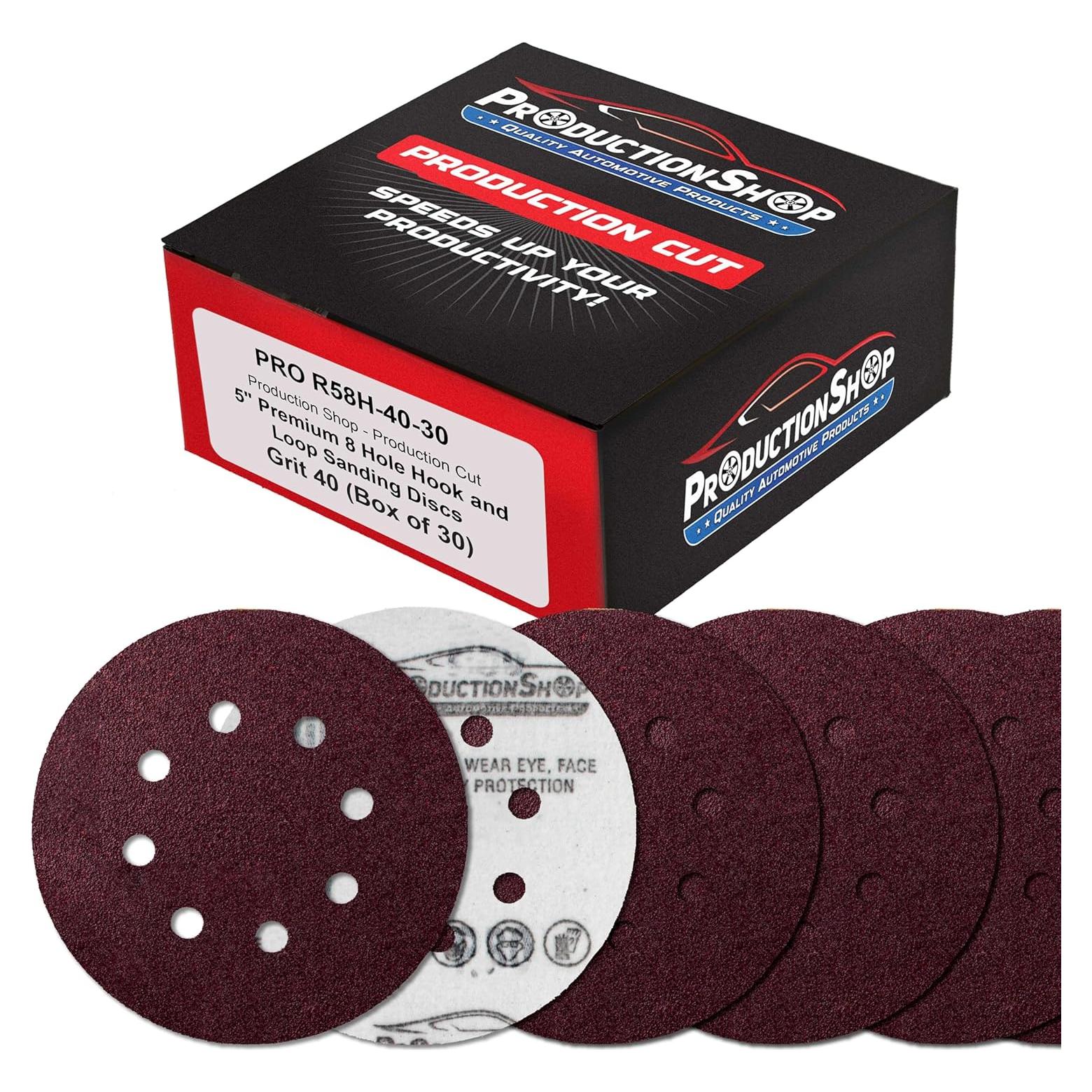 Discos de Lijado 5" 40 Grano ProducciónShop - Caja de 30